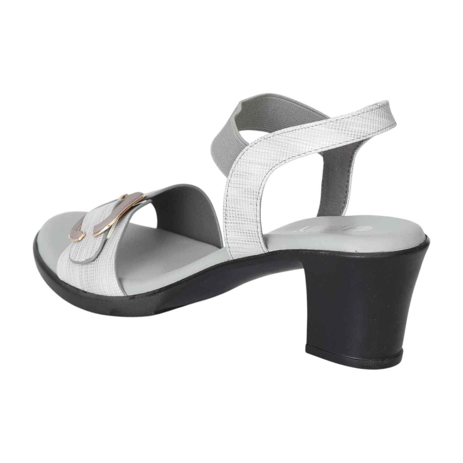 Women's Silvered Shimmer Heel Sandals