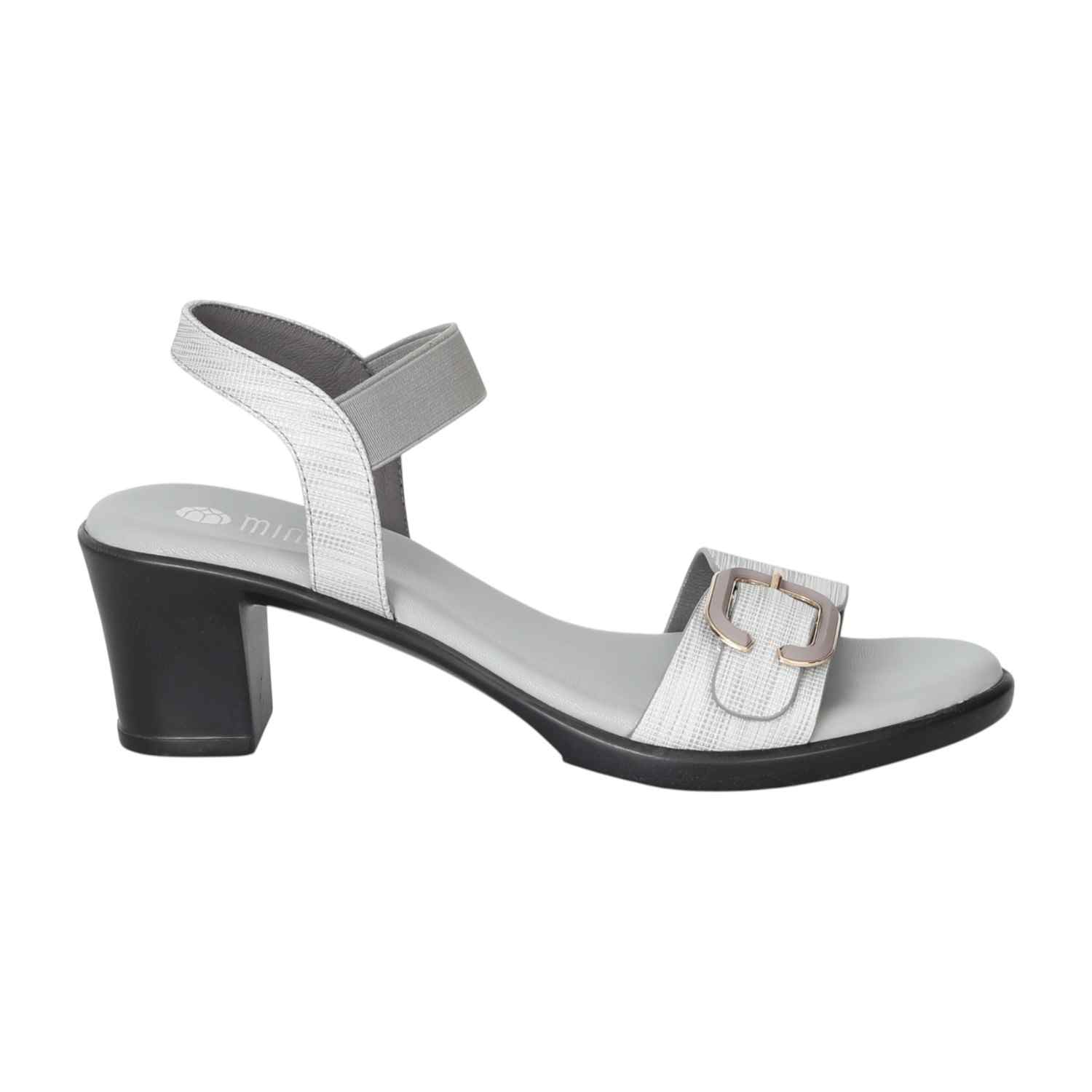 Women's Silvered Shimmer Heel Sandals