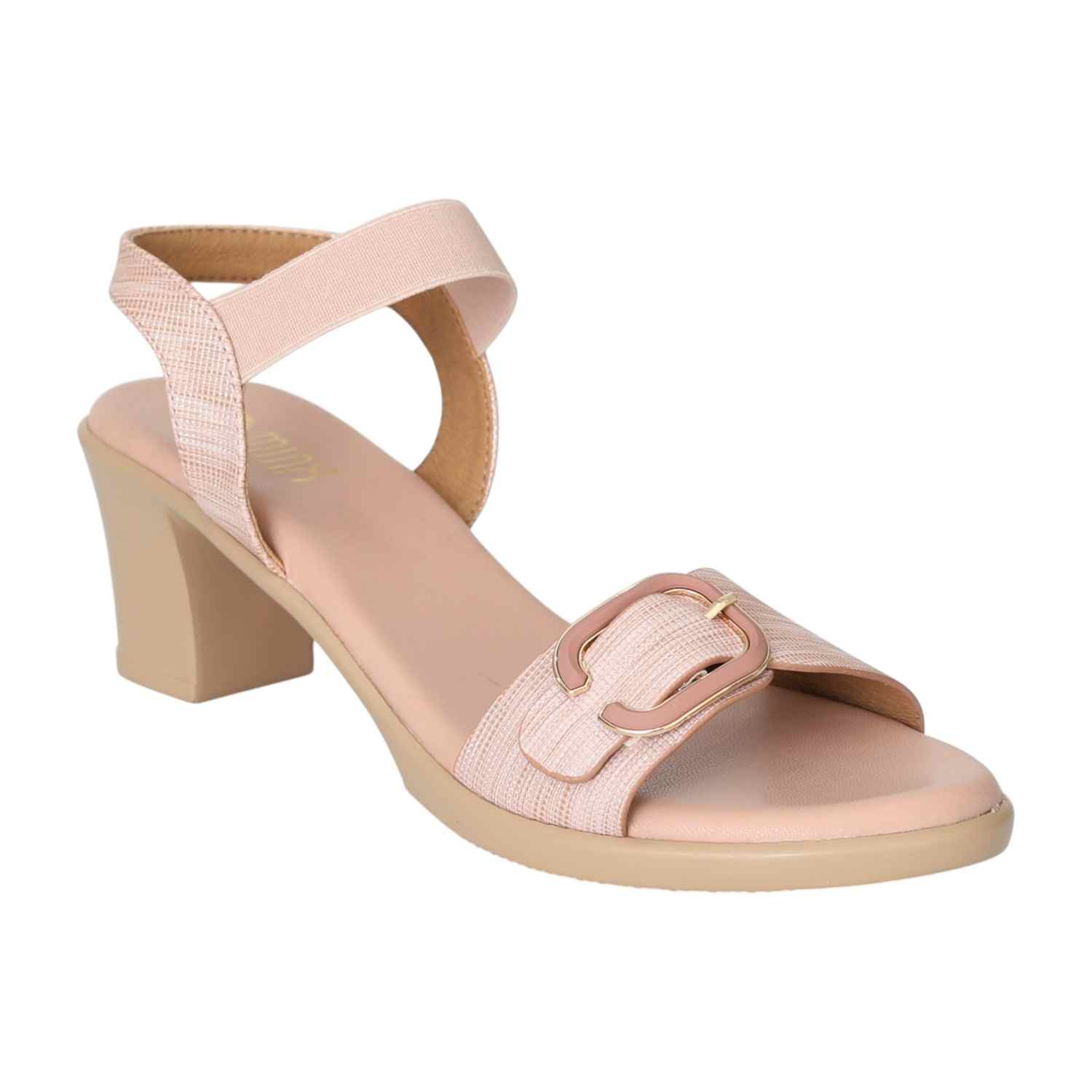 Women's Coral Shimmer Heel Sandals