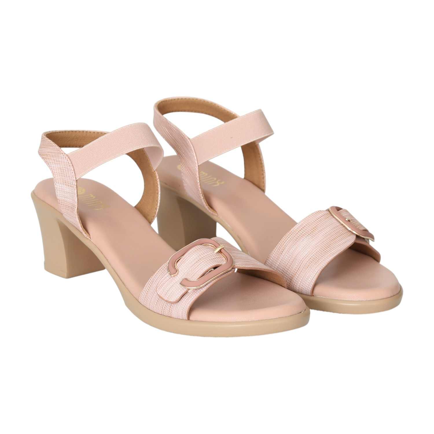 Women's Coral Shimmer Heel Sandals