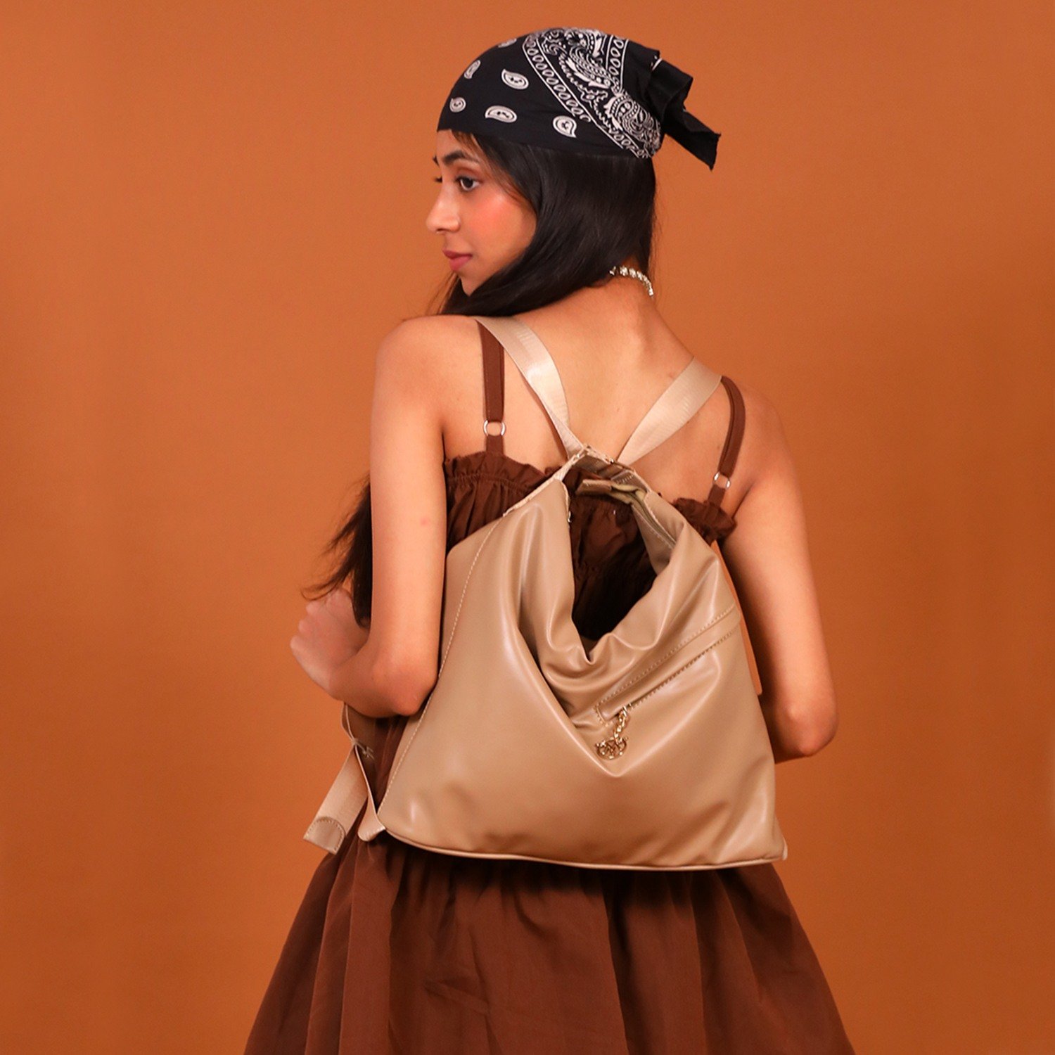 Shape Shifter Beige Tote Bag - Large