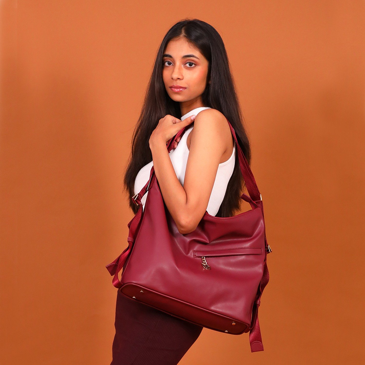 Shape Shifter Beige Tote Bag - Large