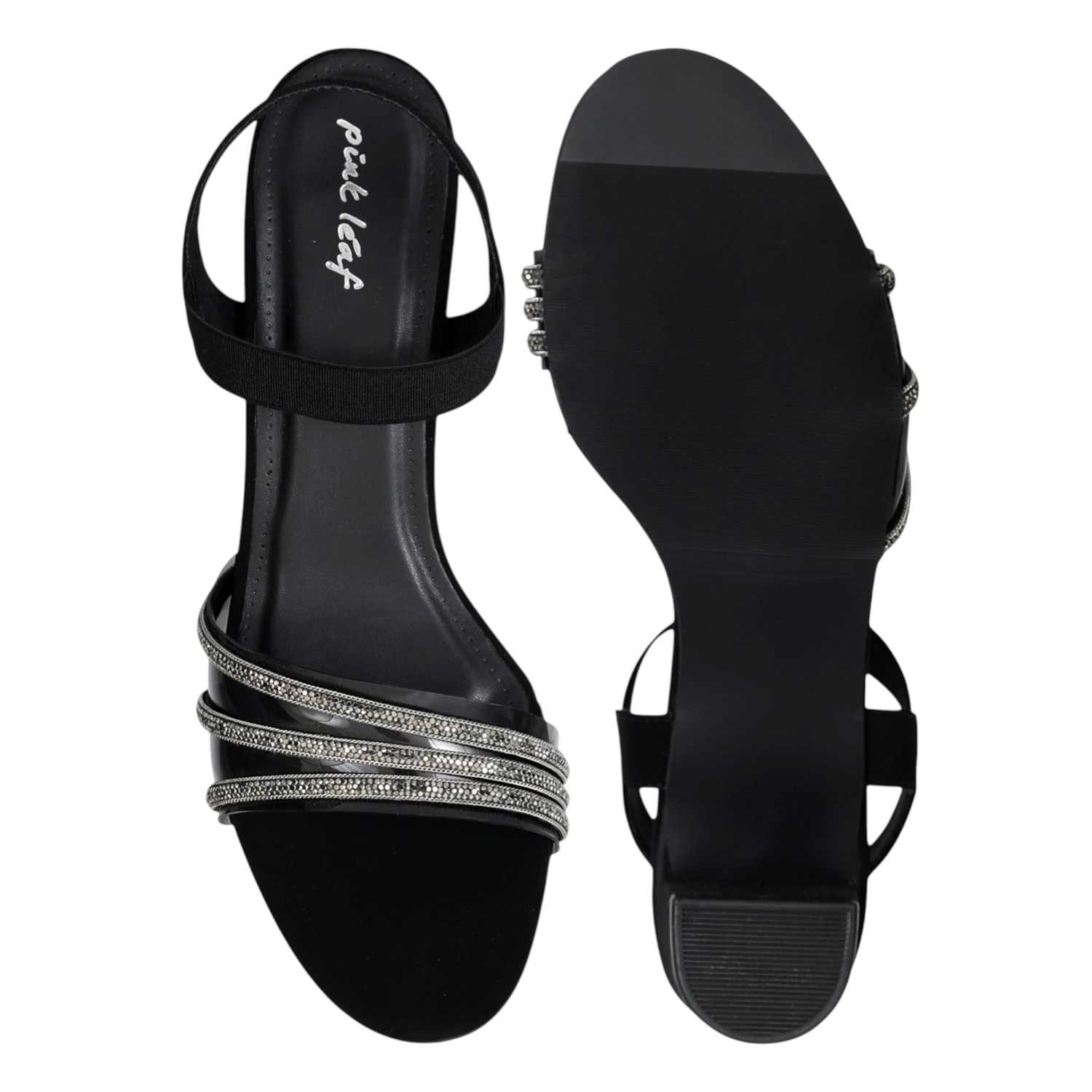 Women's Twilight Gleam Black Heel Sandals