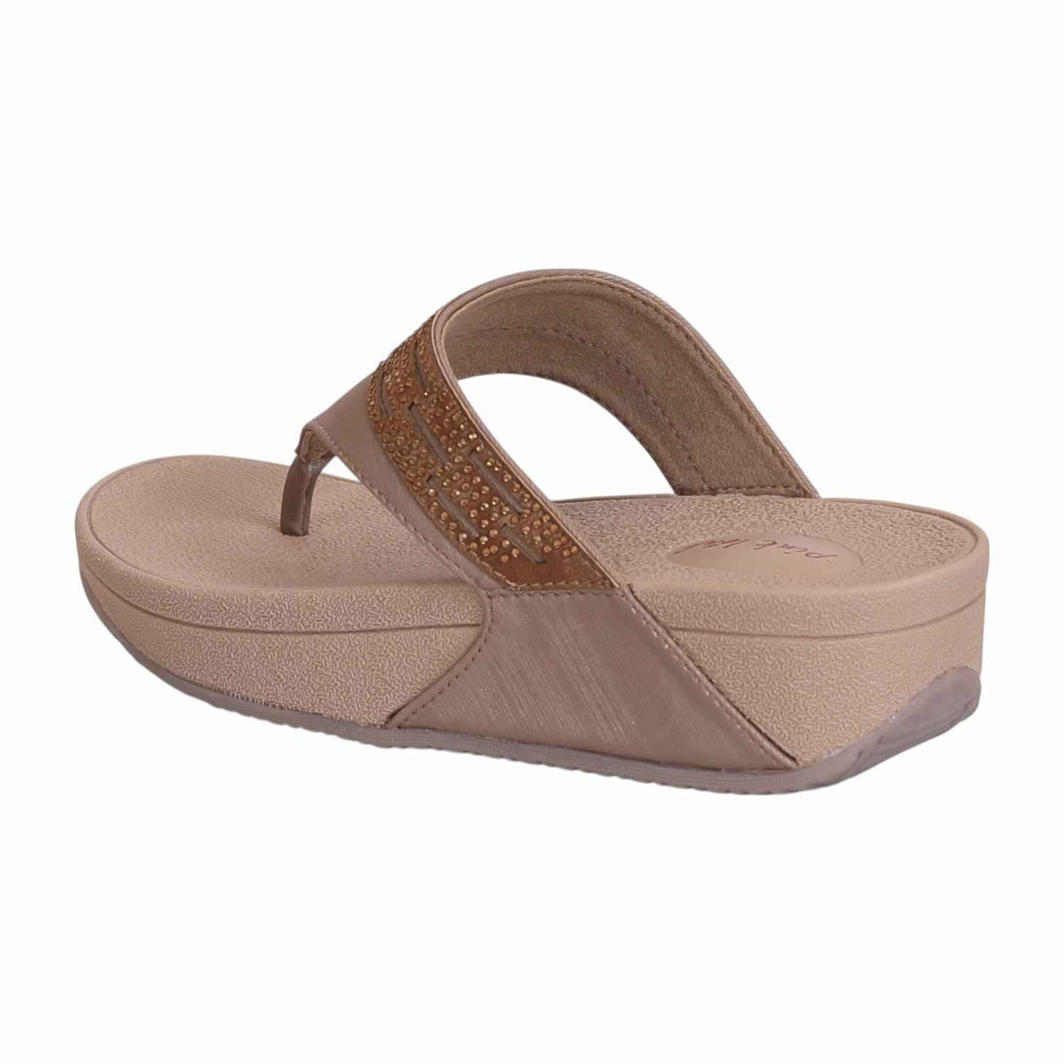 Women's  Whisper Stone Glam Wedge Thong Sandal