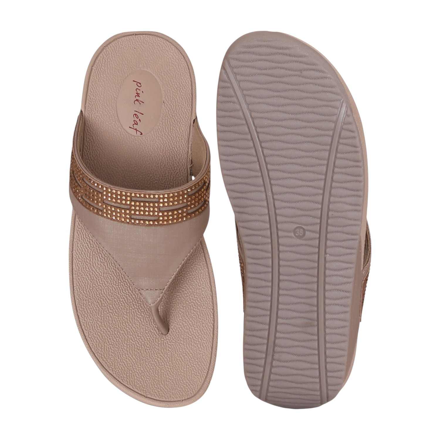 Women's  Whisper Stone Glam Wedge Thong Sandal