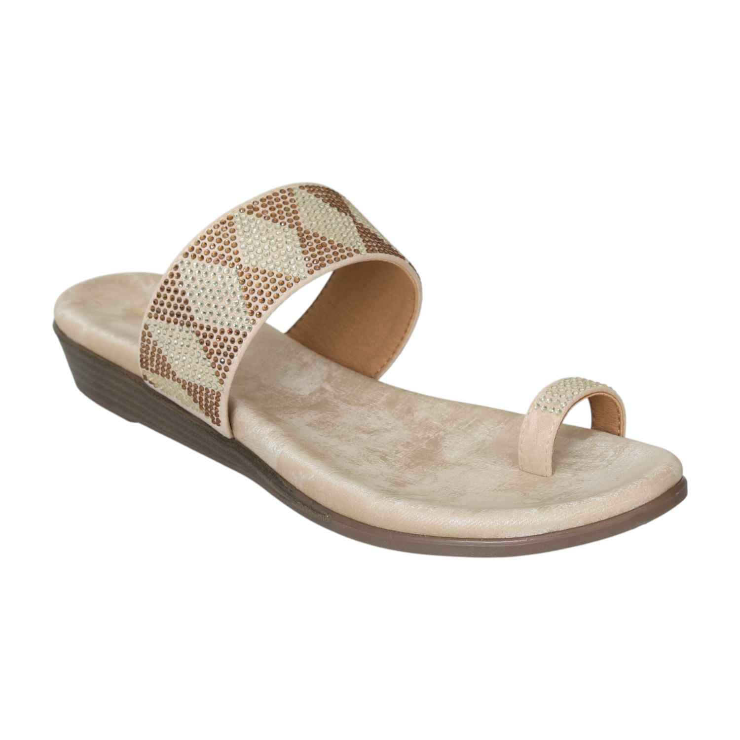 Women's Golden Dust Toe Ring Flats