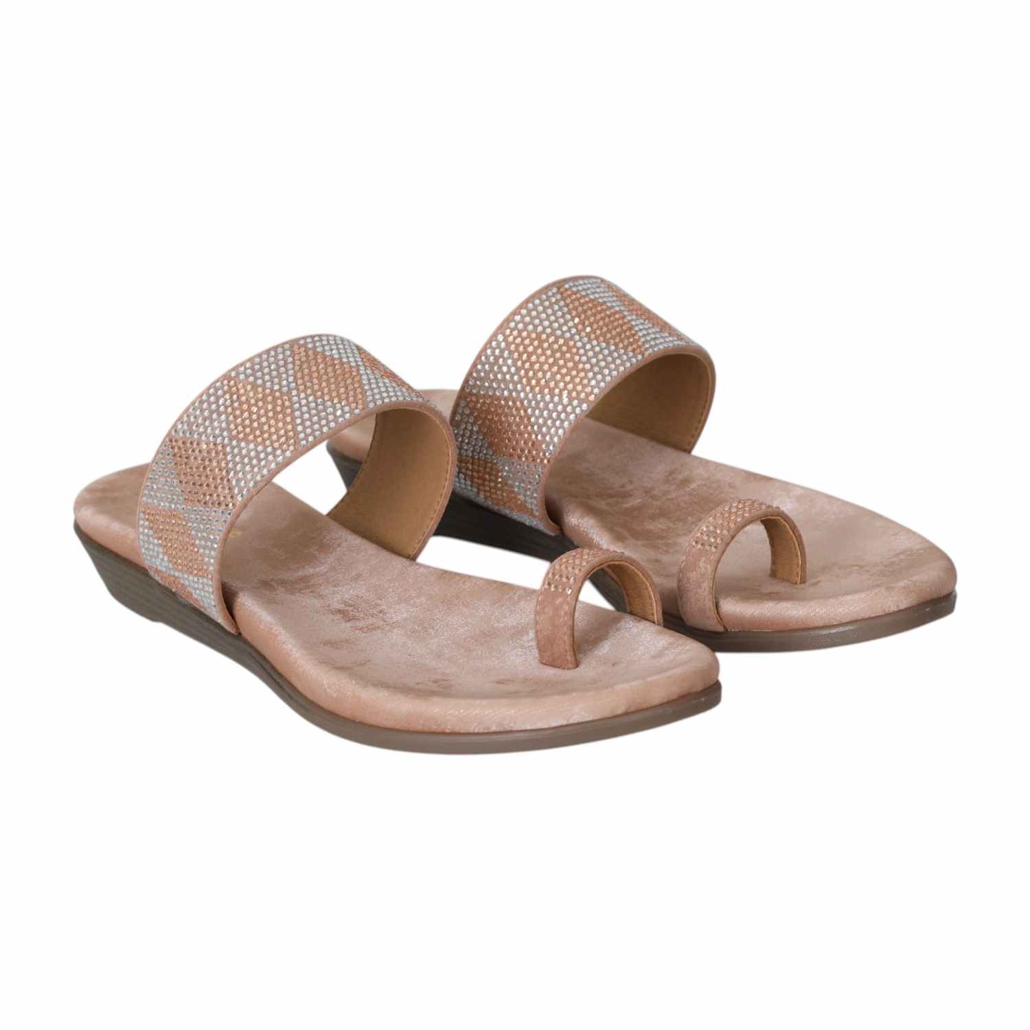 Women's Blush Glow Toe Ring Flats