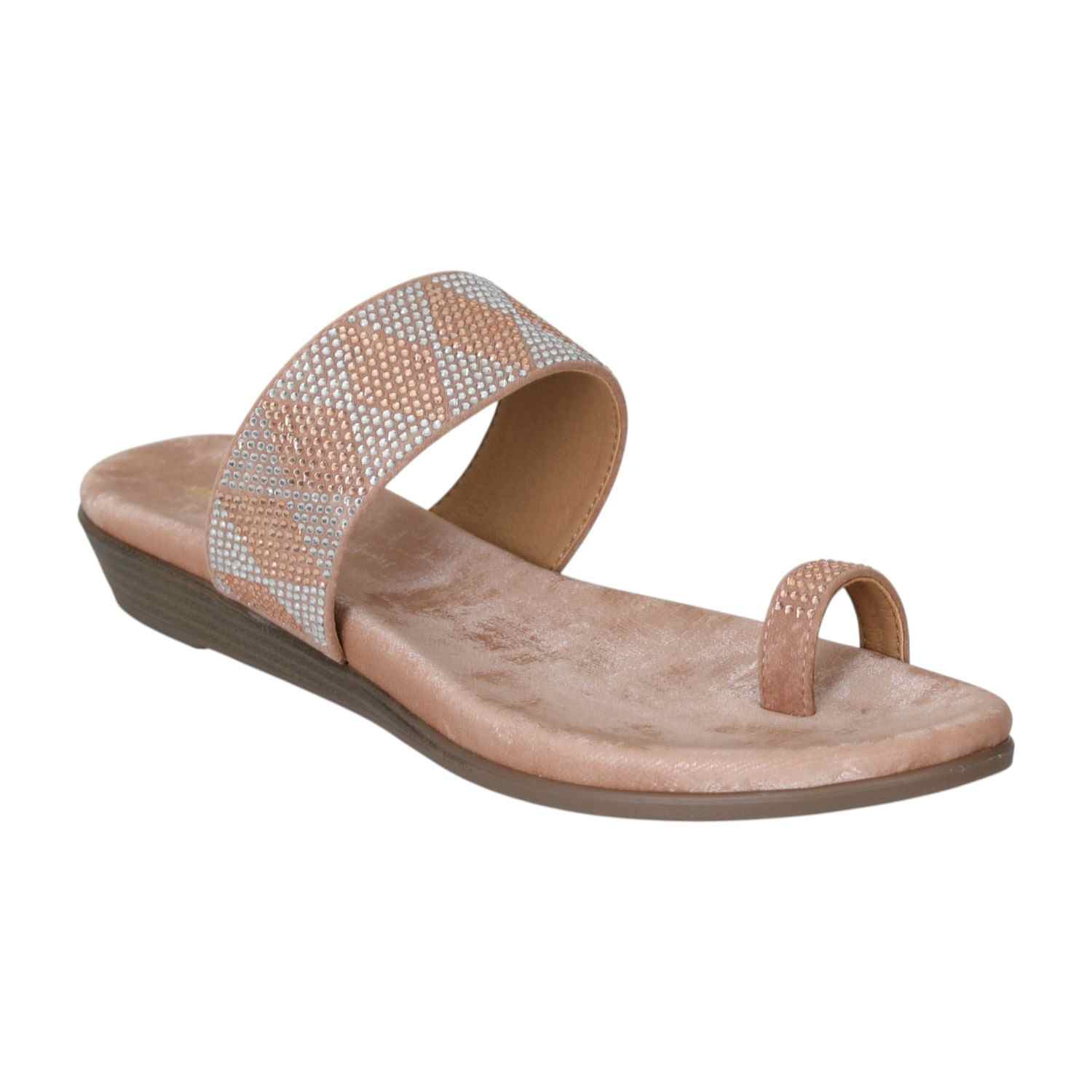 Women's Blush Glow Toe Ring Flats