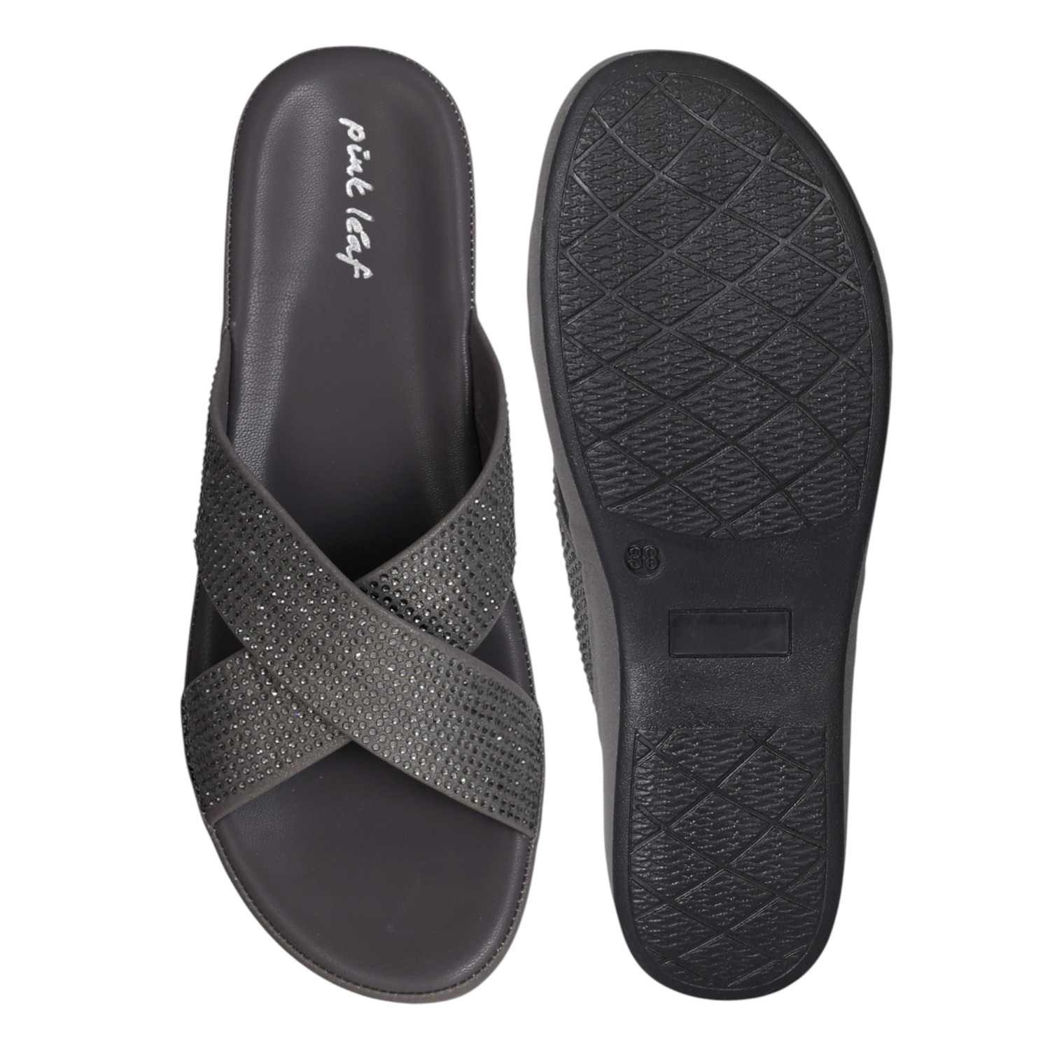 Women's Moonlit Shine Cross-Strap Slides