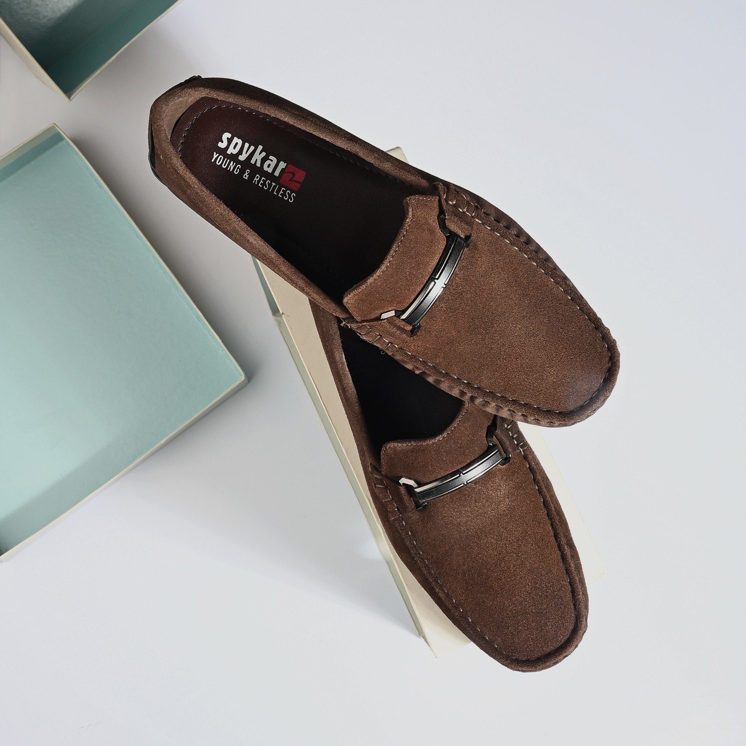 Mens Tan Slip On Loafers