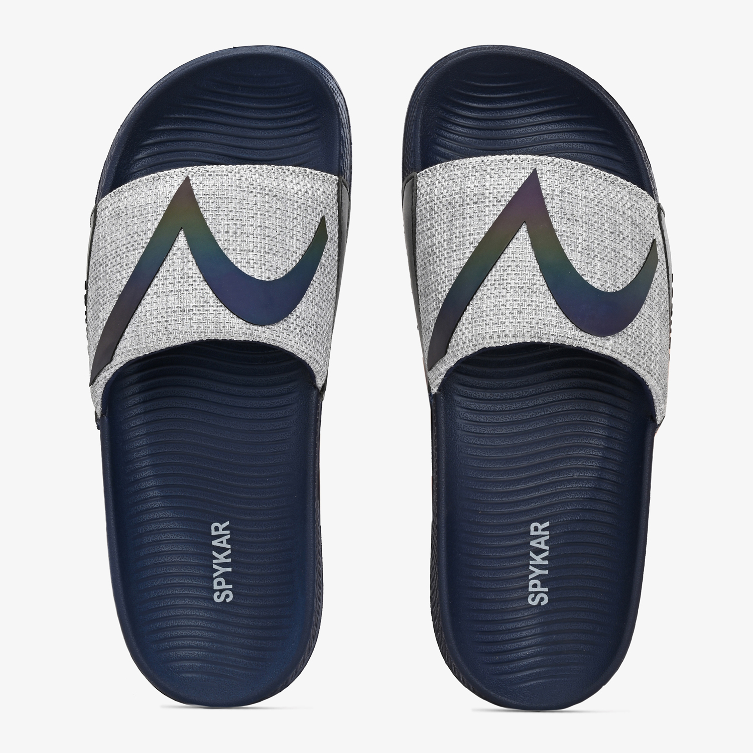 CORTEZ GREY NAVY SLIDERS