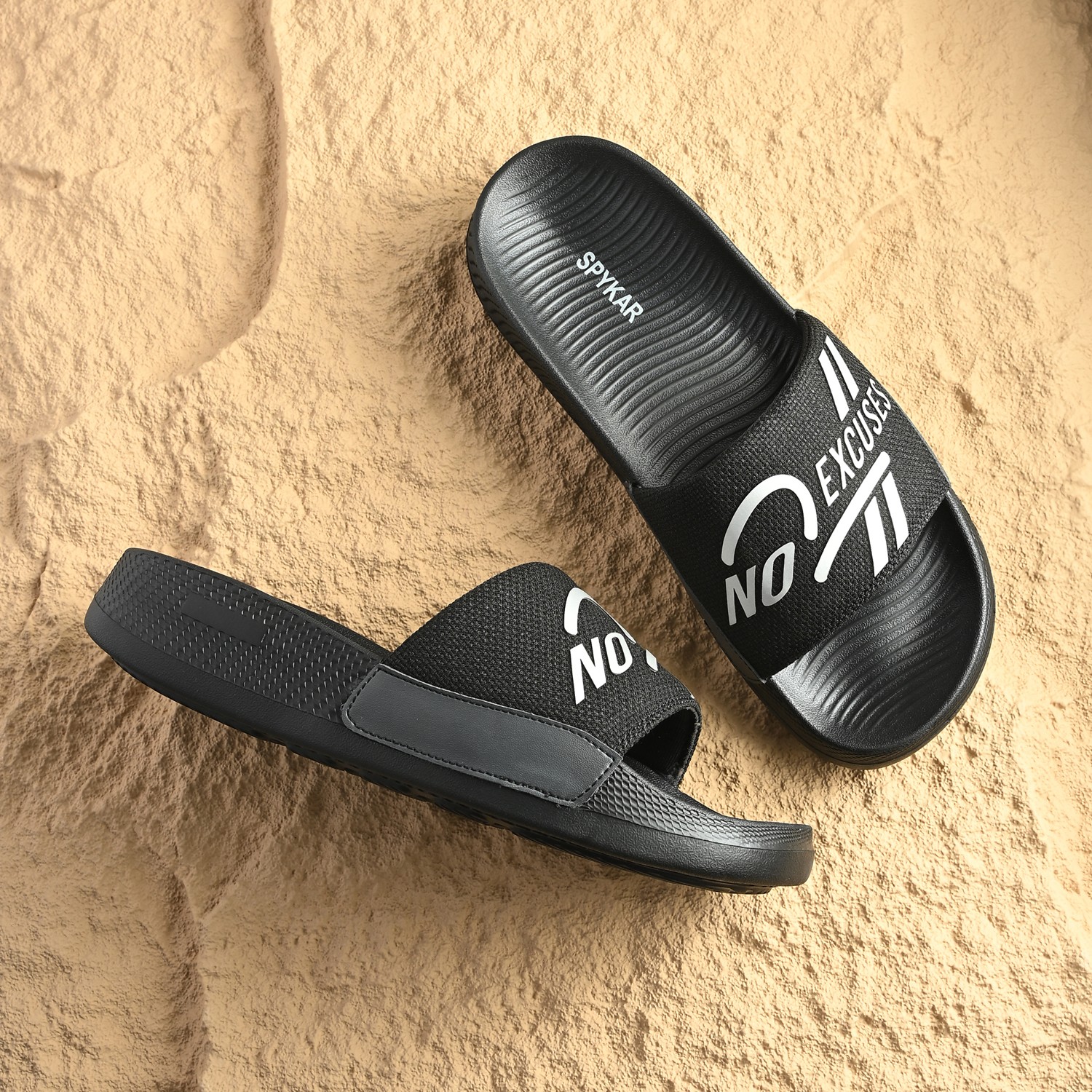 ARTURO BLACK GREY SLIDERS