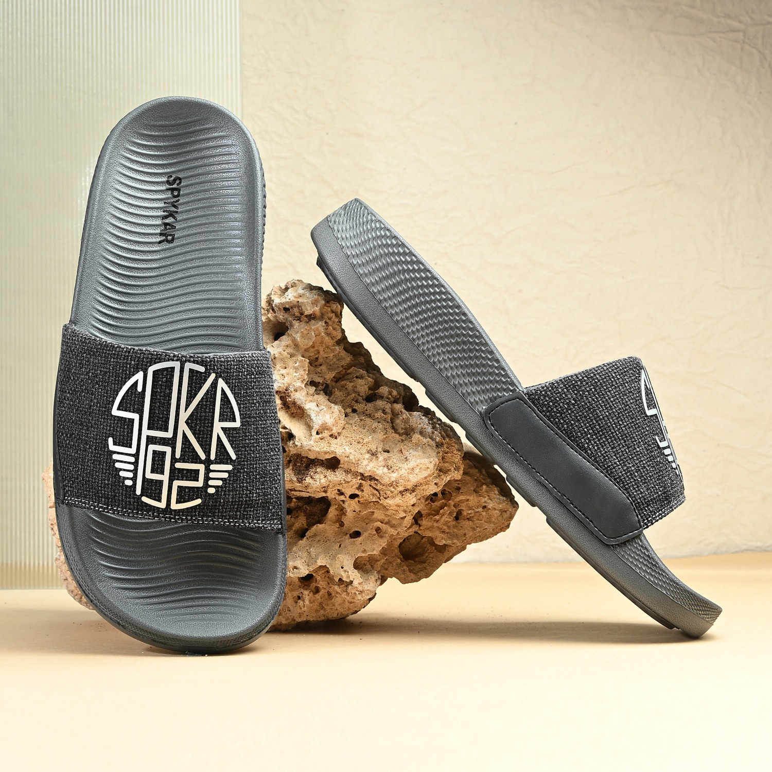 ELVIO GREY SLIDERS
