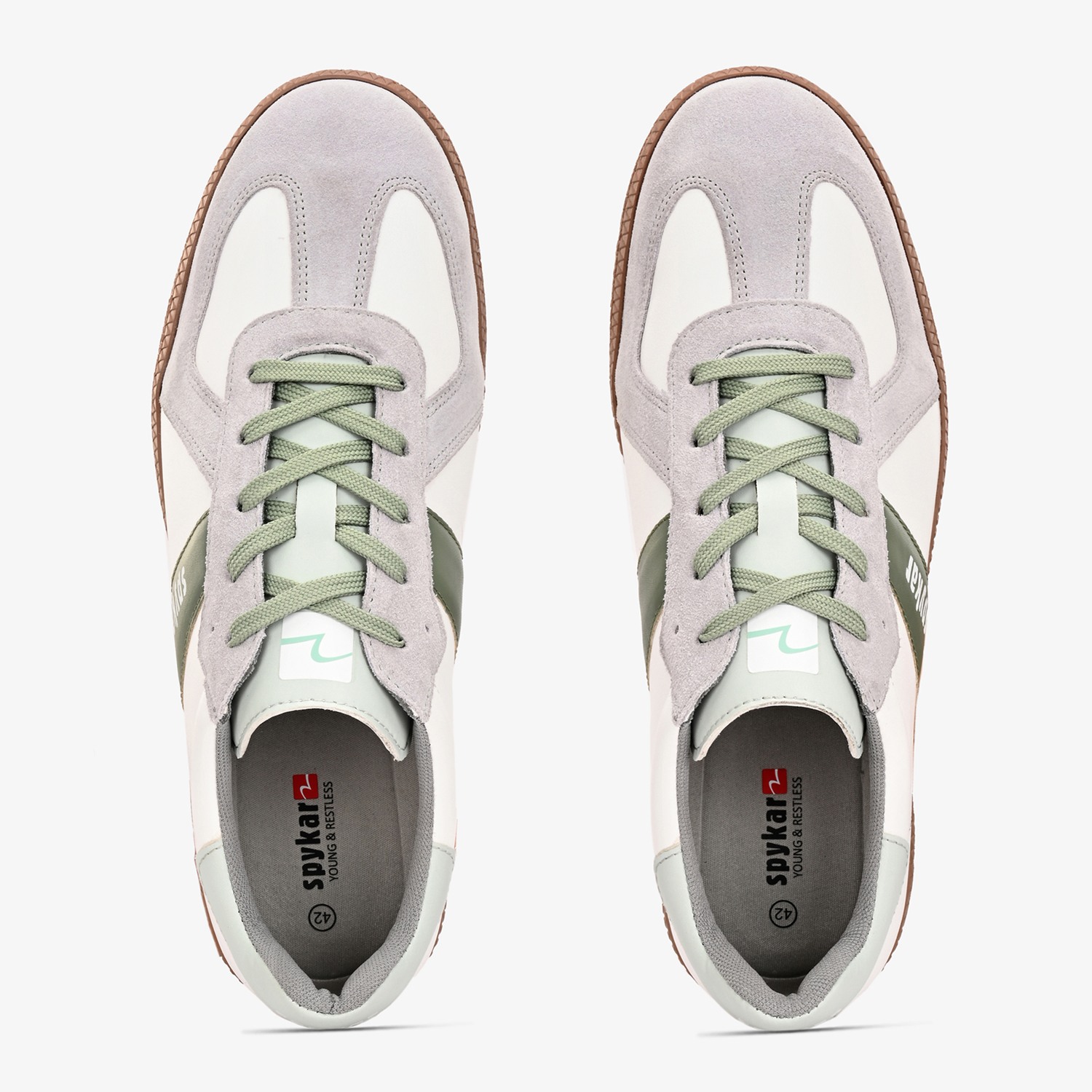 HUON GREEN-WHITE SNEAKERS