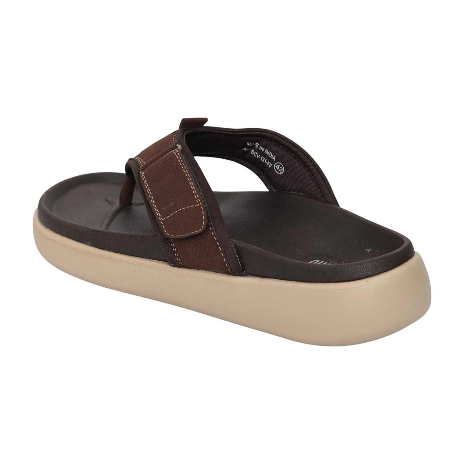 Men Brown Classic Slide Sandals