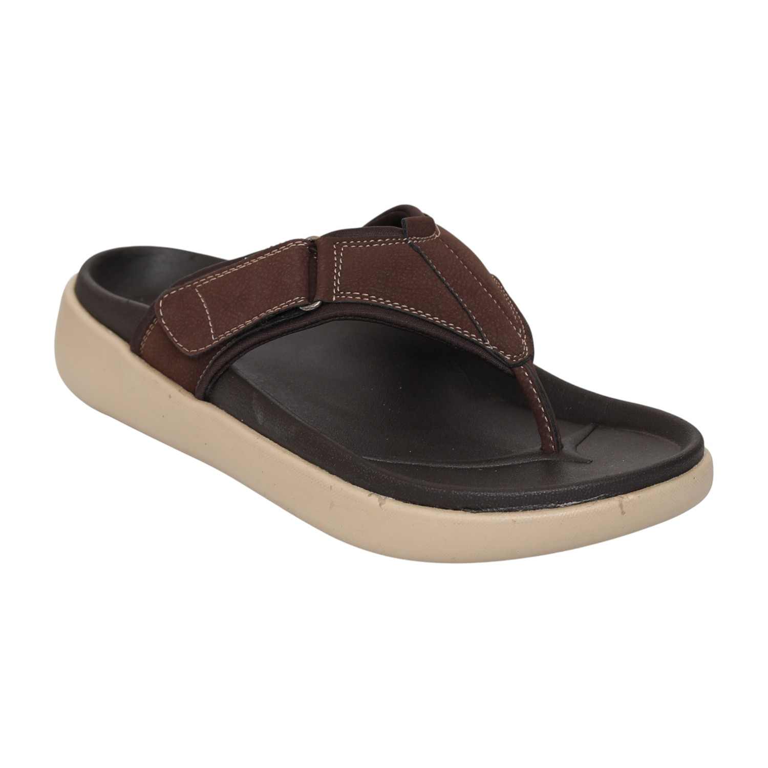 Men Brown Classic Slide Sandals