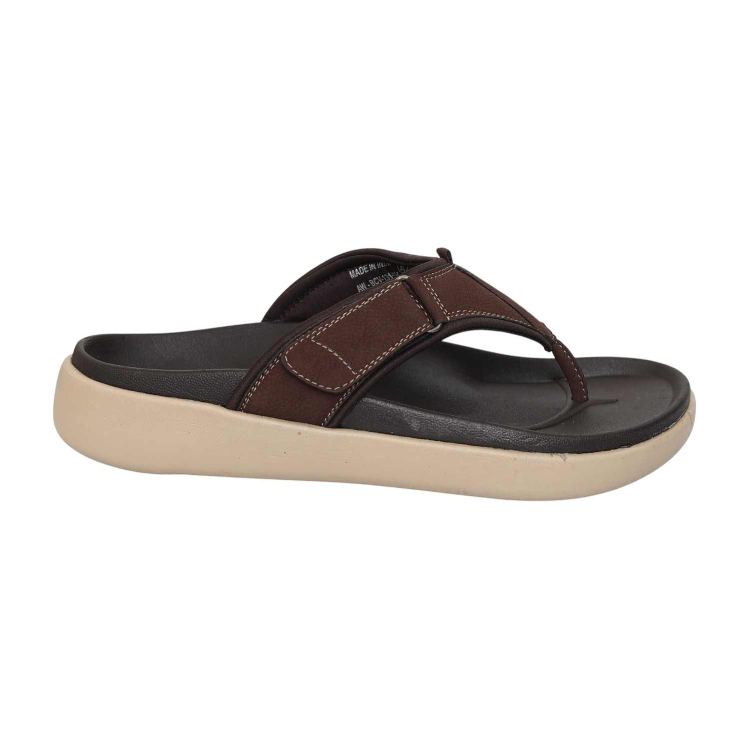 Men Brown Classic Slide Sandals