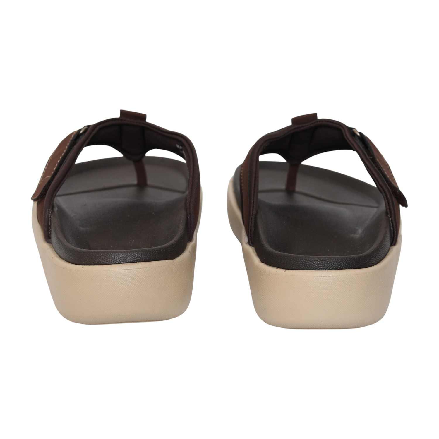 Men Brown Classic Slide Sandals