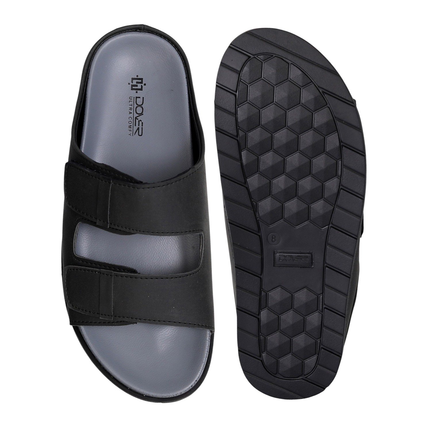 Men’s Black StrapEase Contour Slides