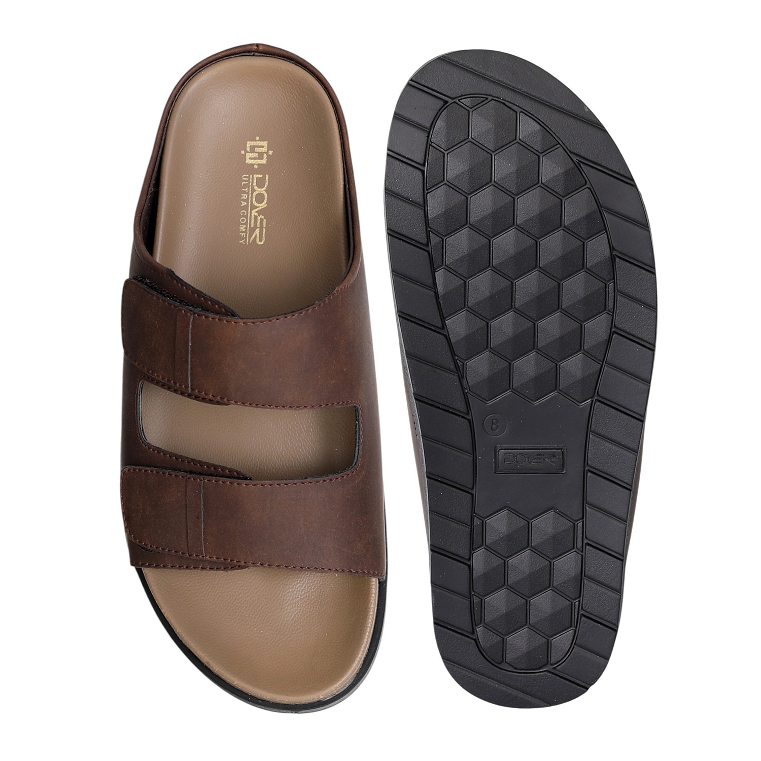 Men’s Brown StrapEase Contour Slides