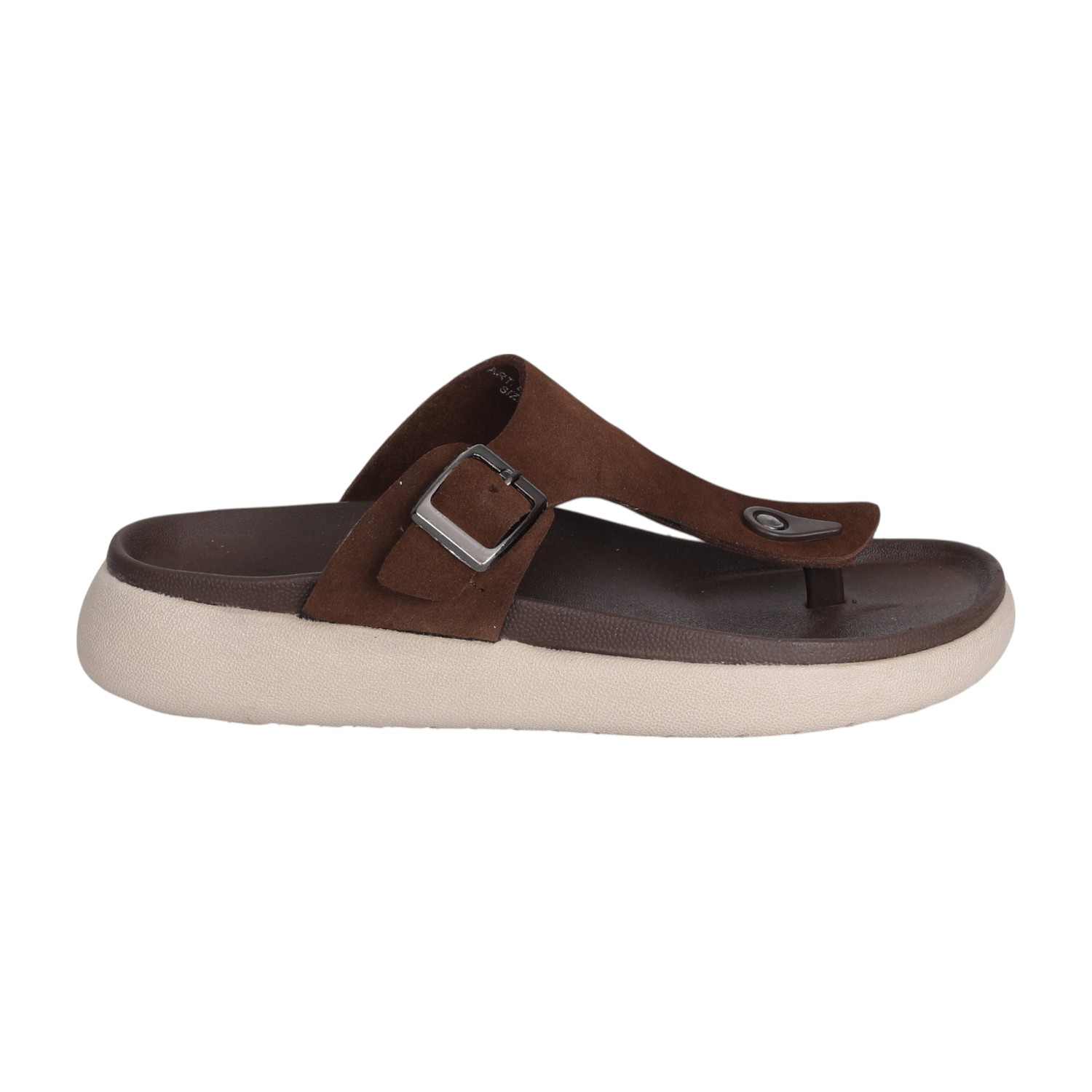 Men Classic Brown Buckled Sandals