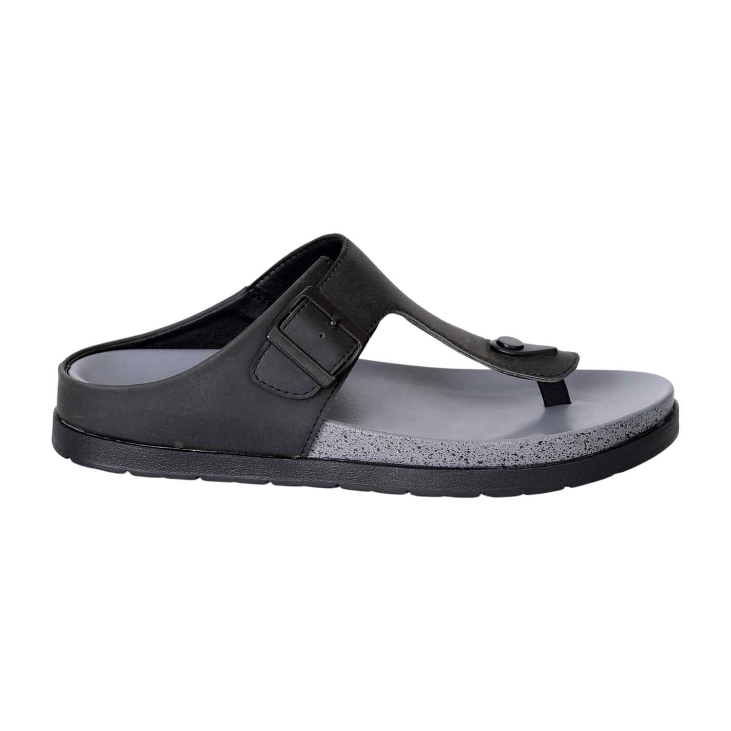 Men's Arc Black Buckled Comfort Sandals