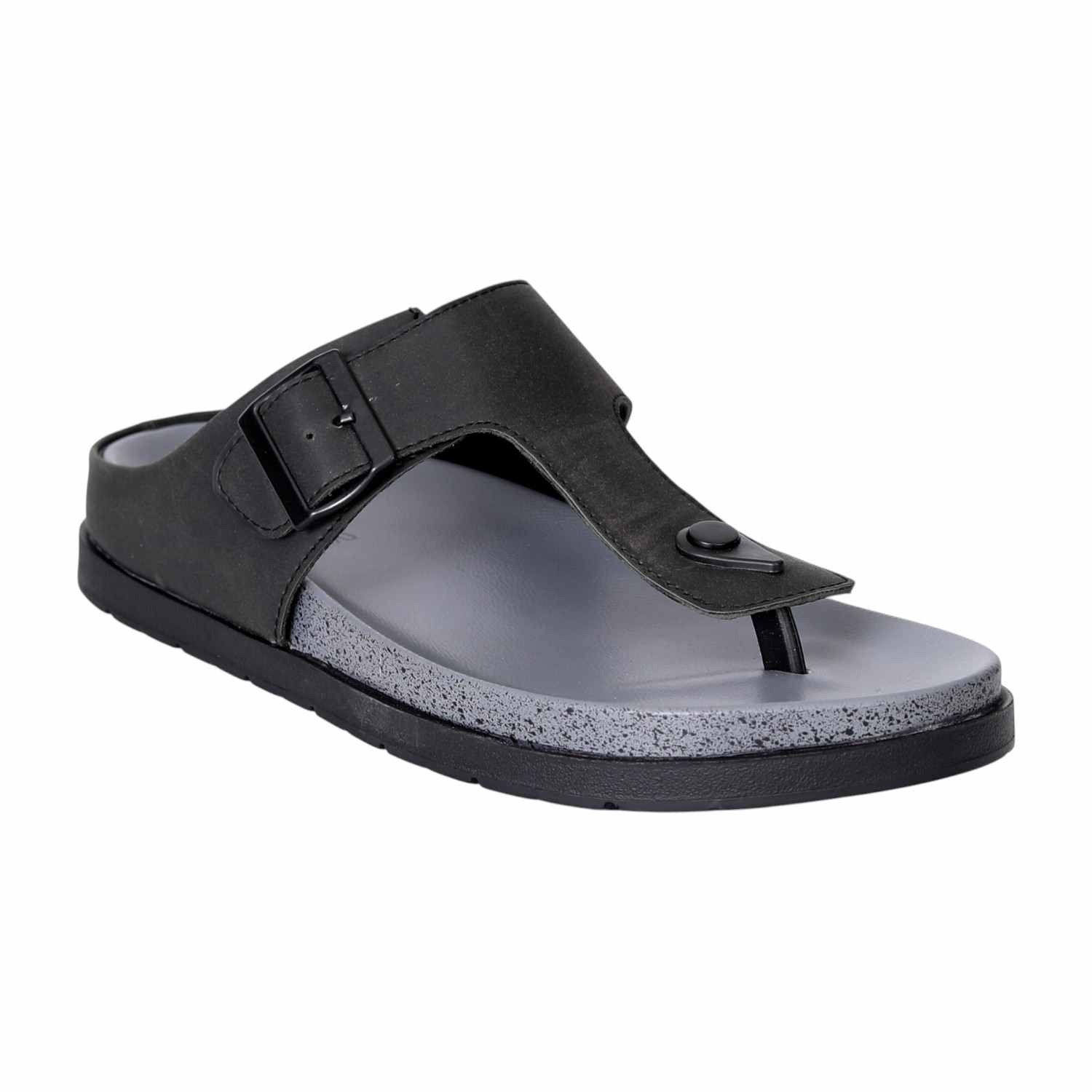 Men's Arc Black Buckled Comfort Sandals
