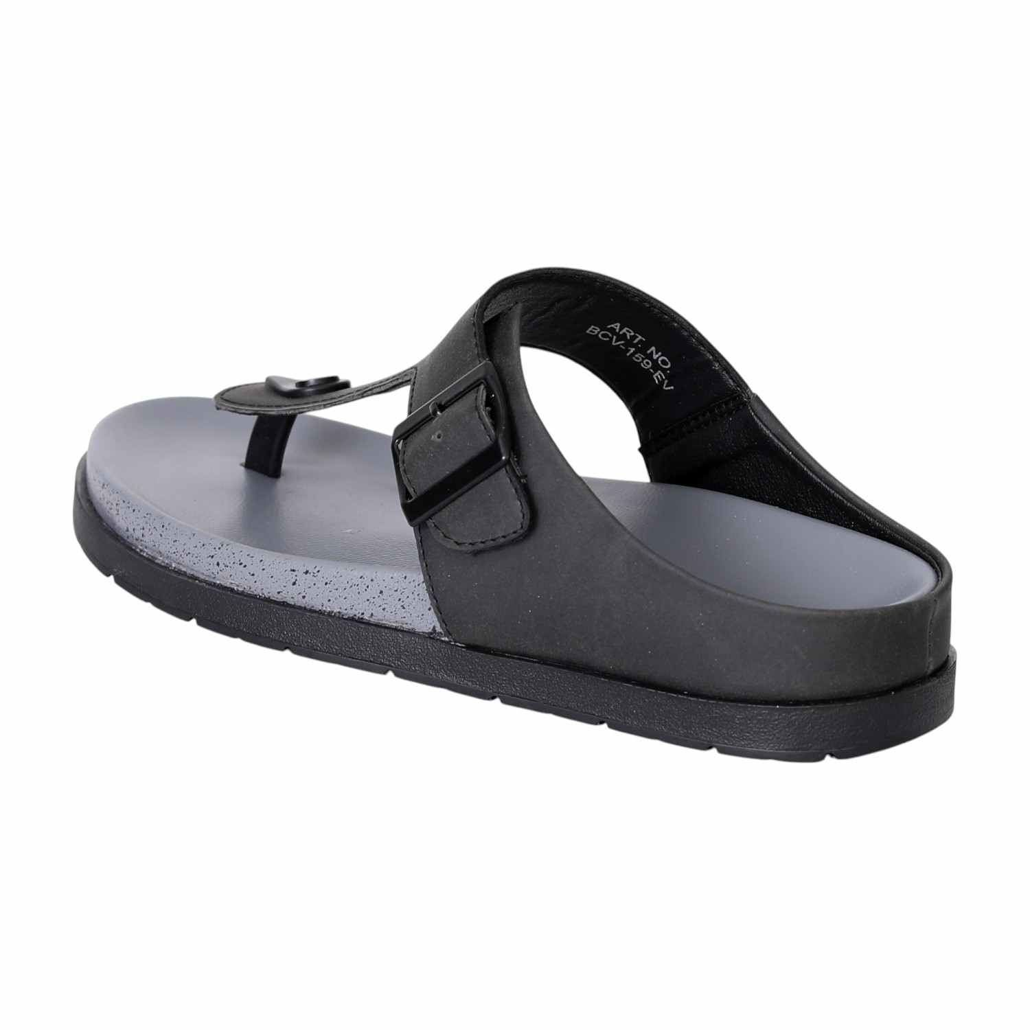 Men's Arc Black Buckled Comfort Sandals