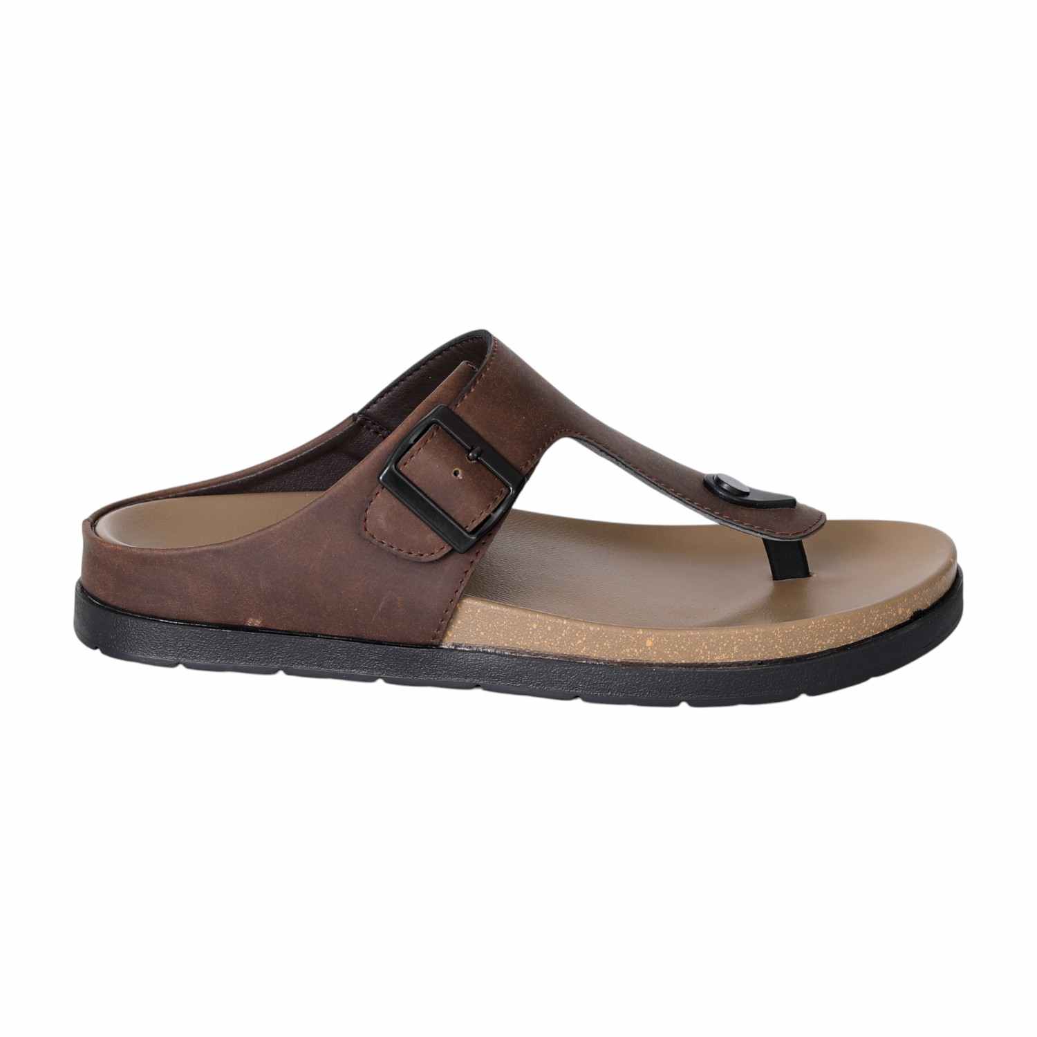 Men's Arc Brown Buckled Comfort Sandals