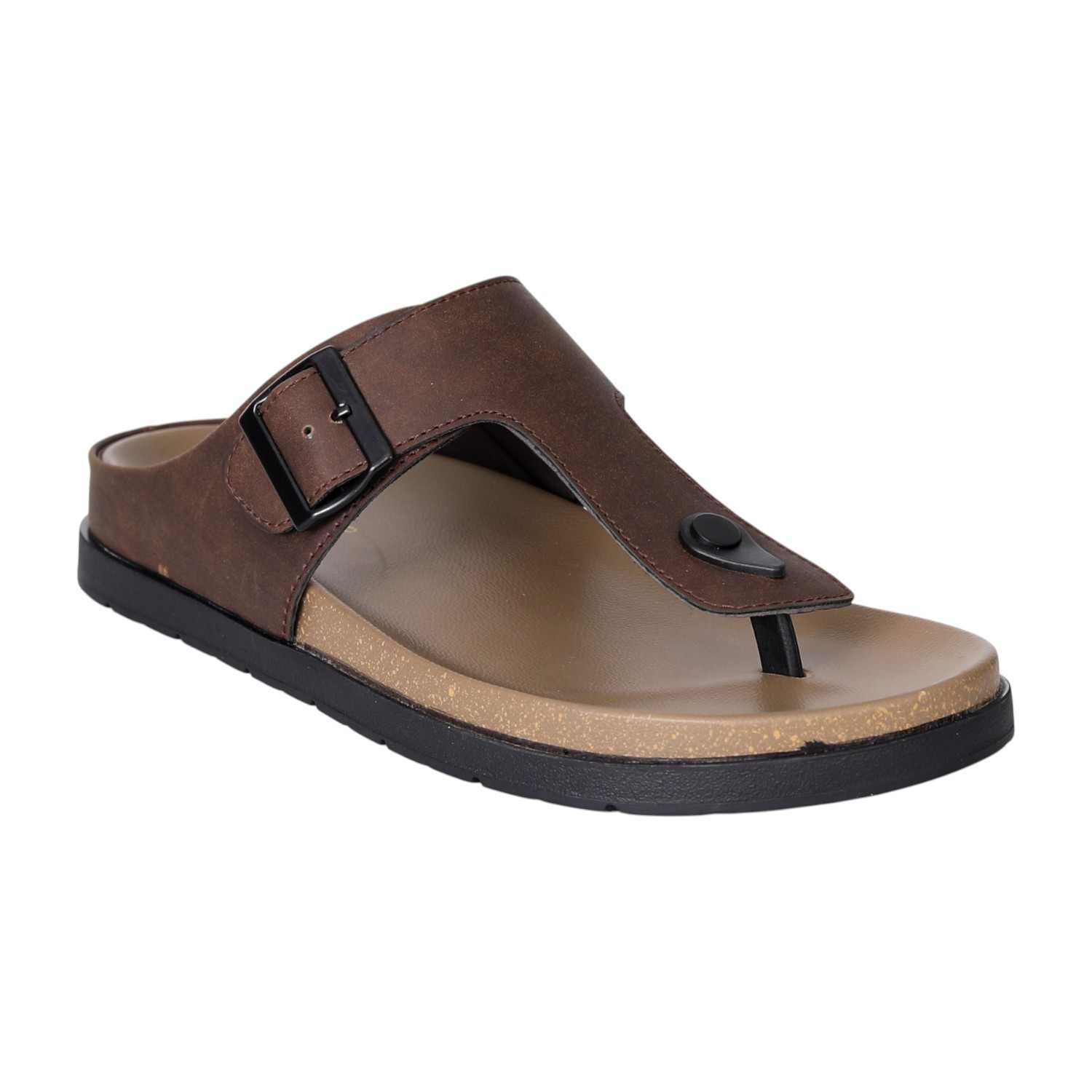 Men's Arc Brown Buckled Comfort Sandals