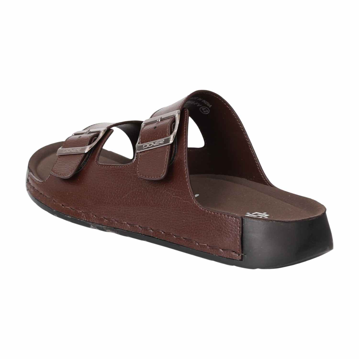 Men Brown Classic Double Strap Sandals