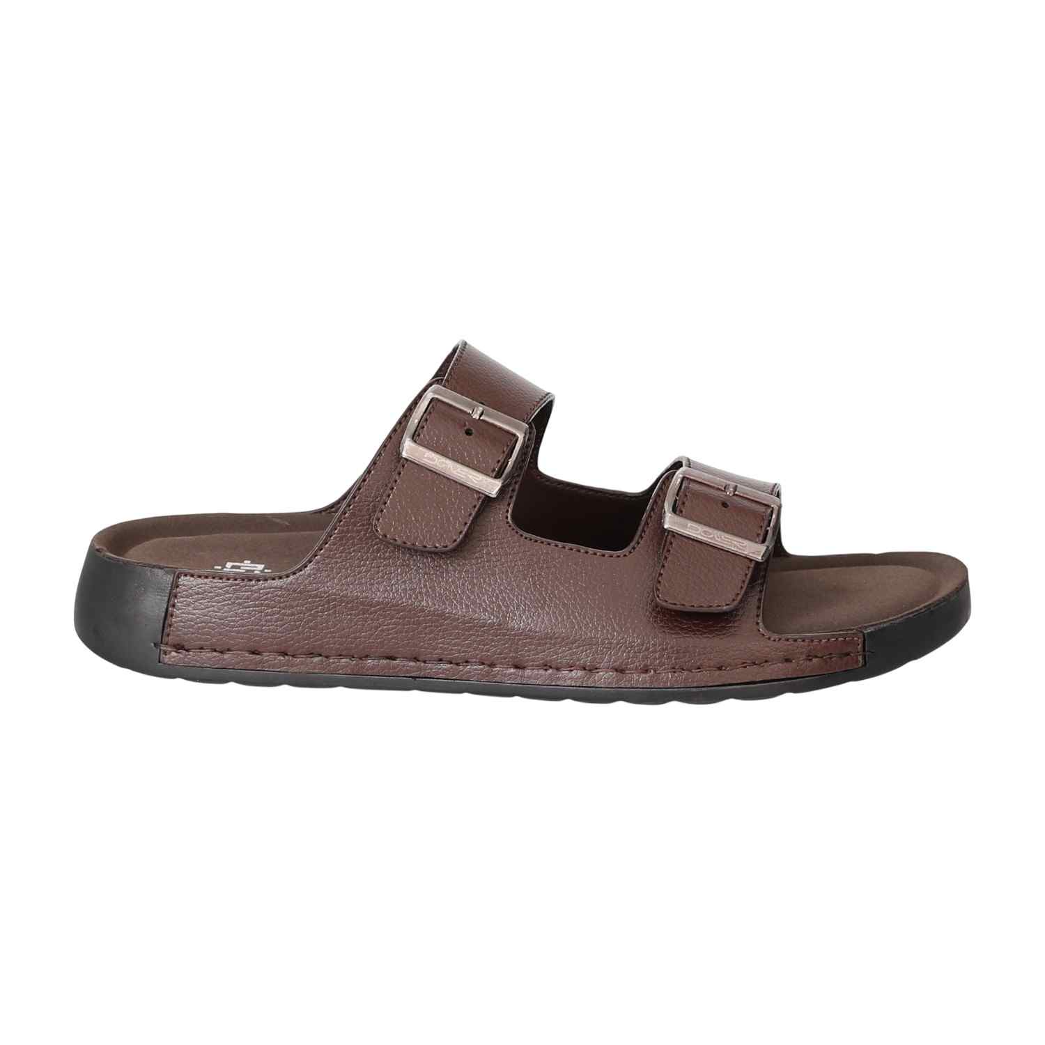 Men Brown Classic Double Strap Sandals