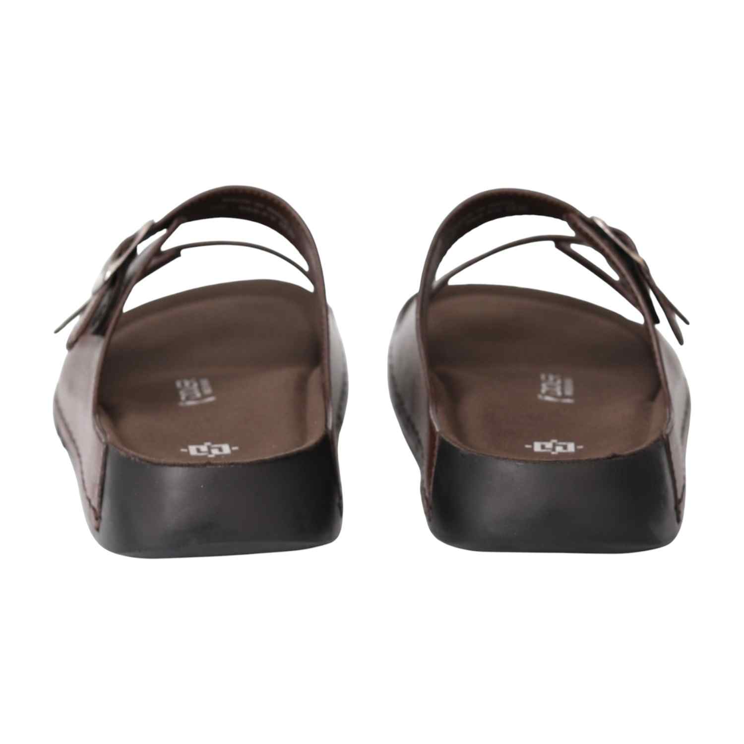 Men Brown Classic Double Strap Sandals