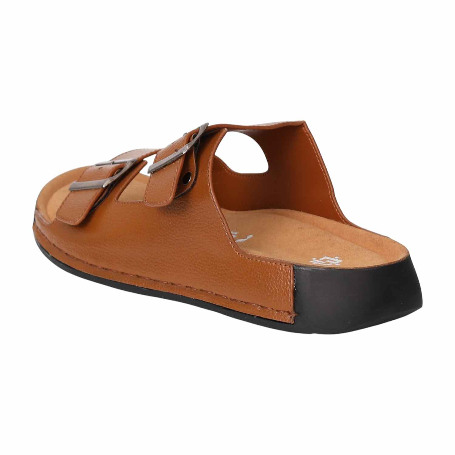 Men Tan Classic Double Strap Sandals
