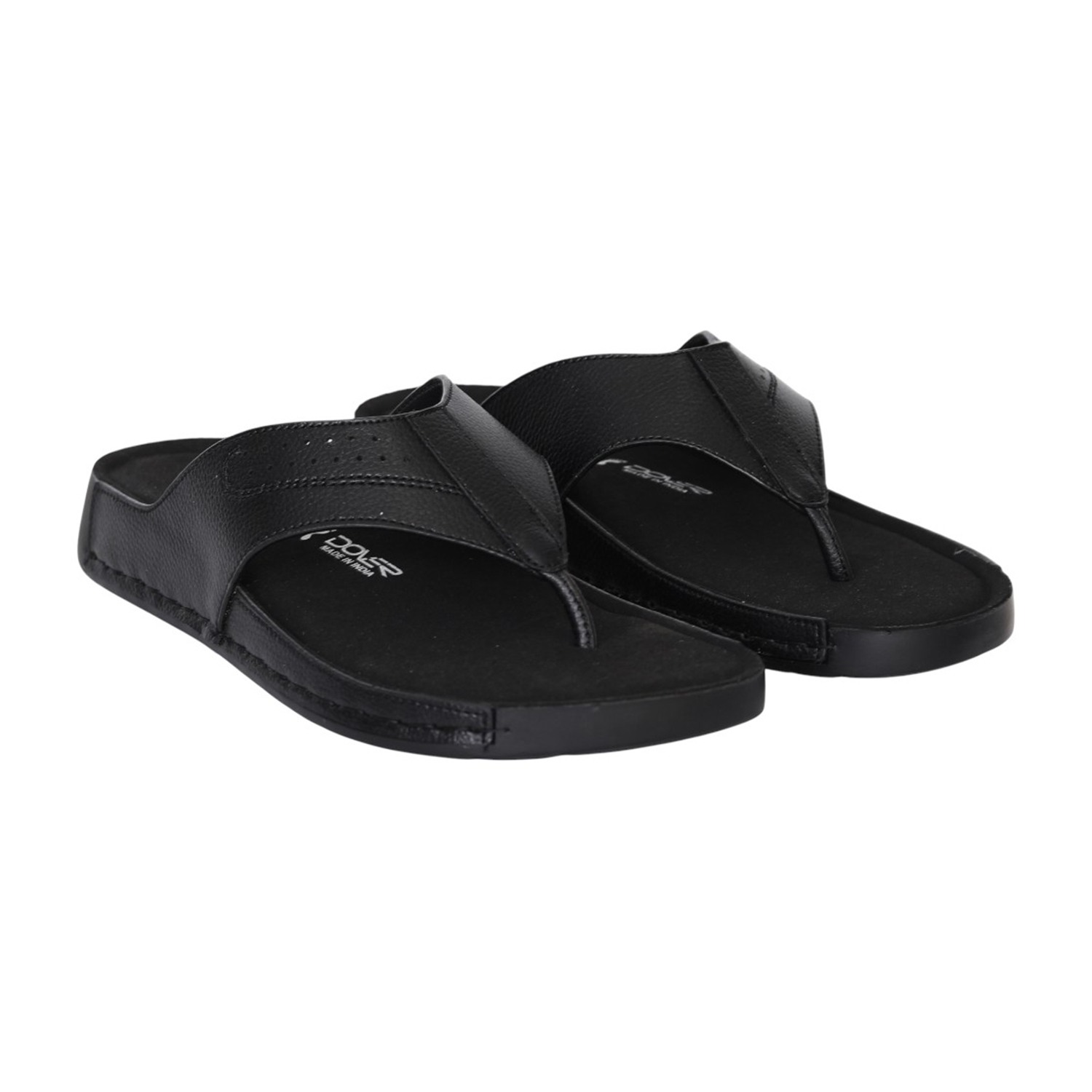 Men Black Refined Strap Sandals