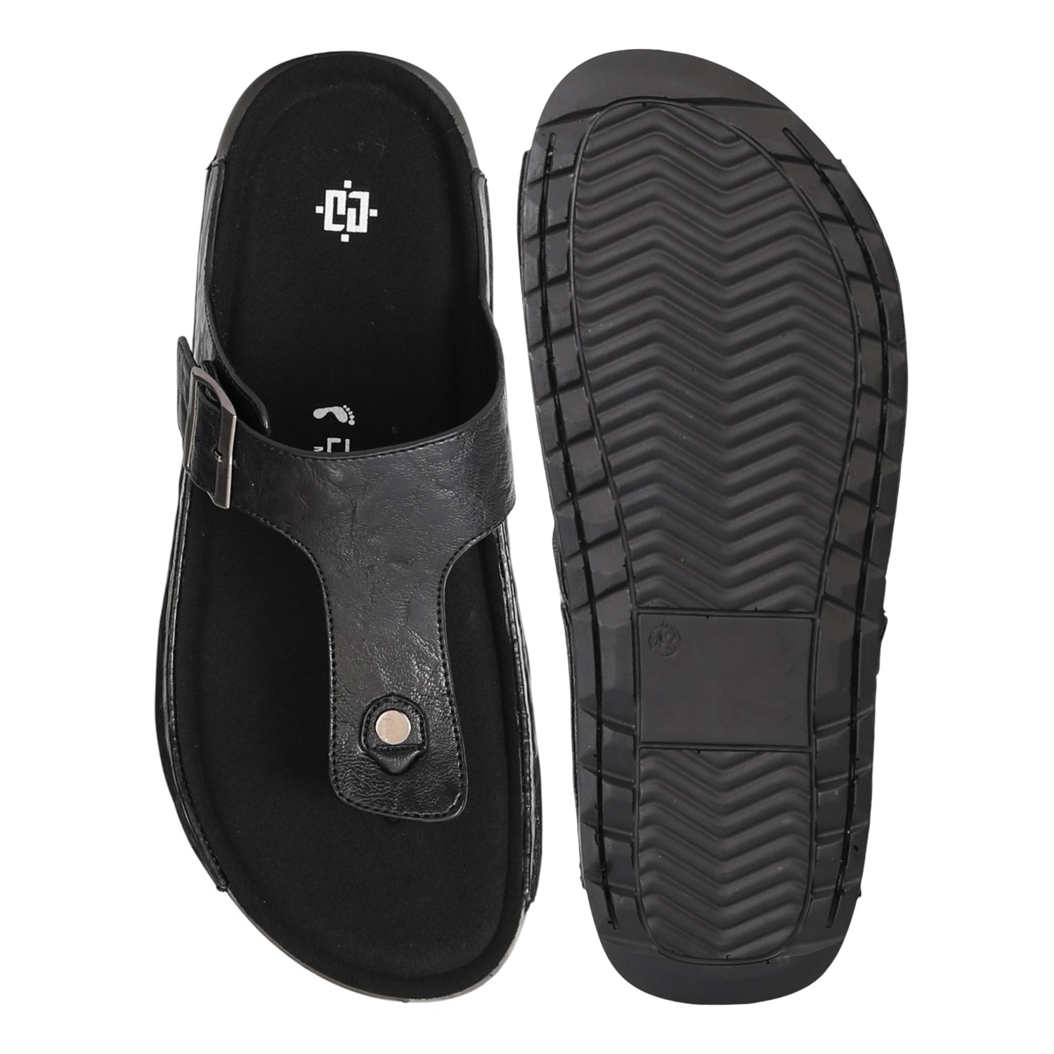 Men Black ClassicEase Thong Chappals