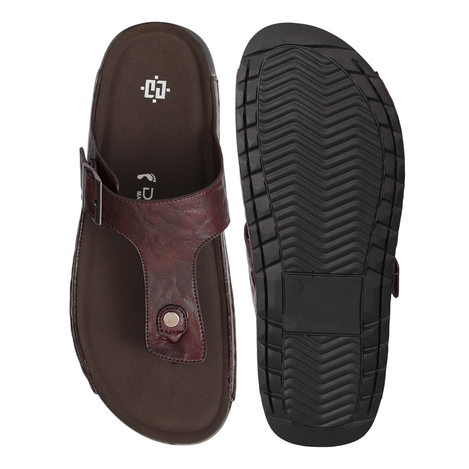 Men Brown ClassicEase Thong Chappals