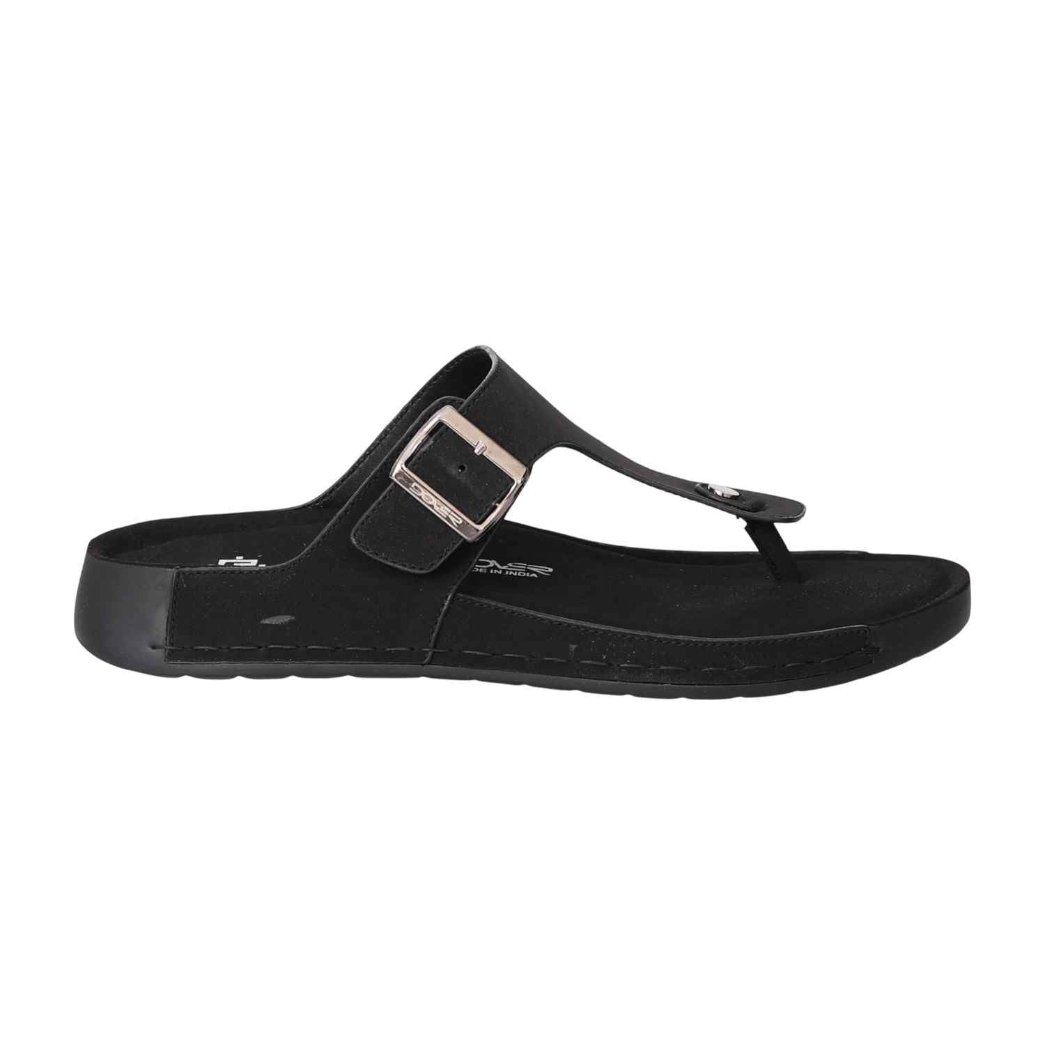 Men Black EasyBuckle Chappals