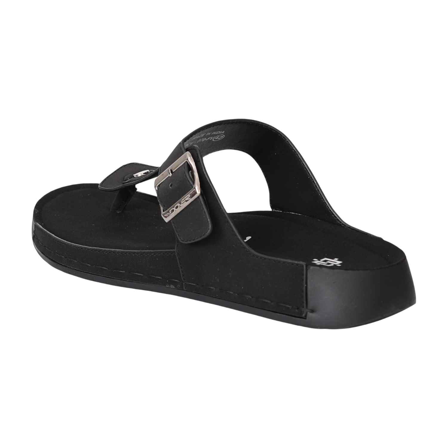 Men Black EasyBuckle Chappals