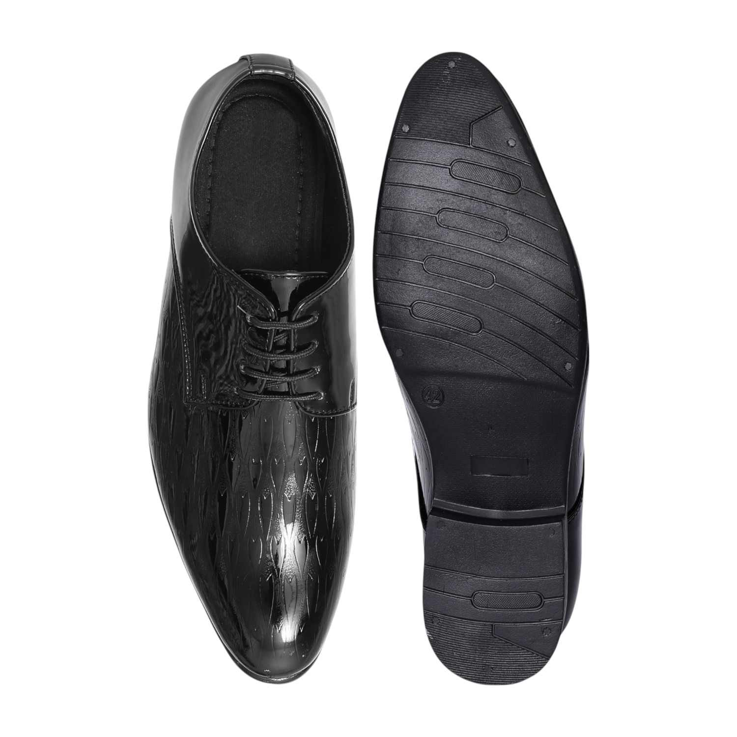 Men Black Sleek Formal Derbies