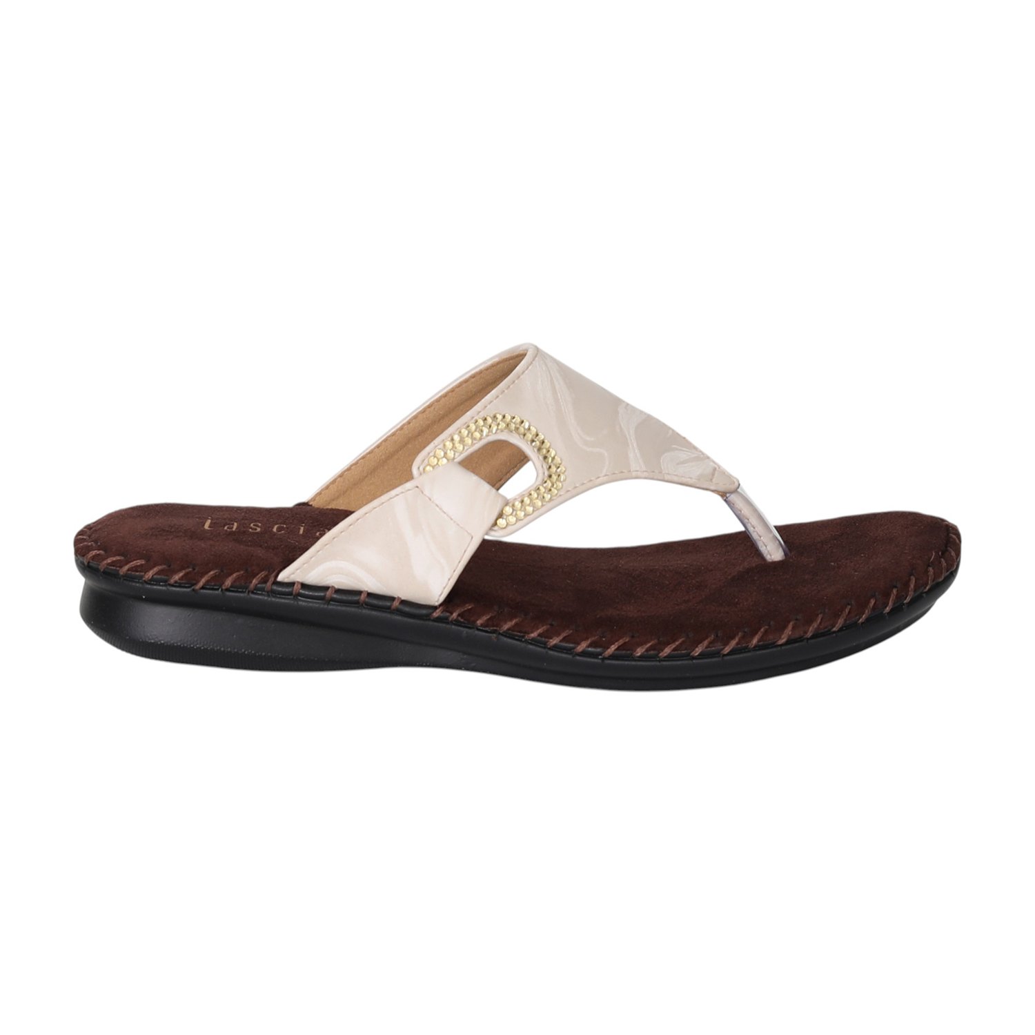 Women Cream Charm Comfort Flats