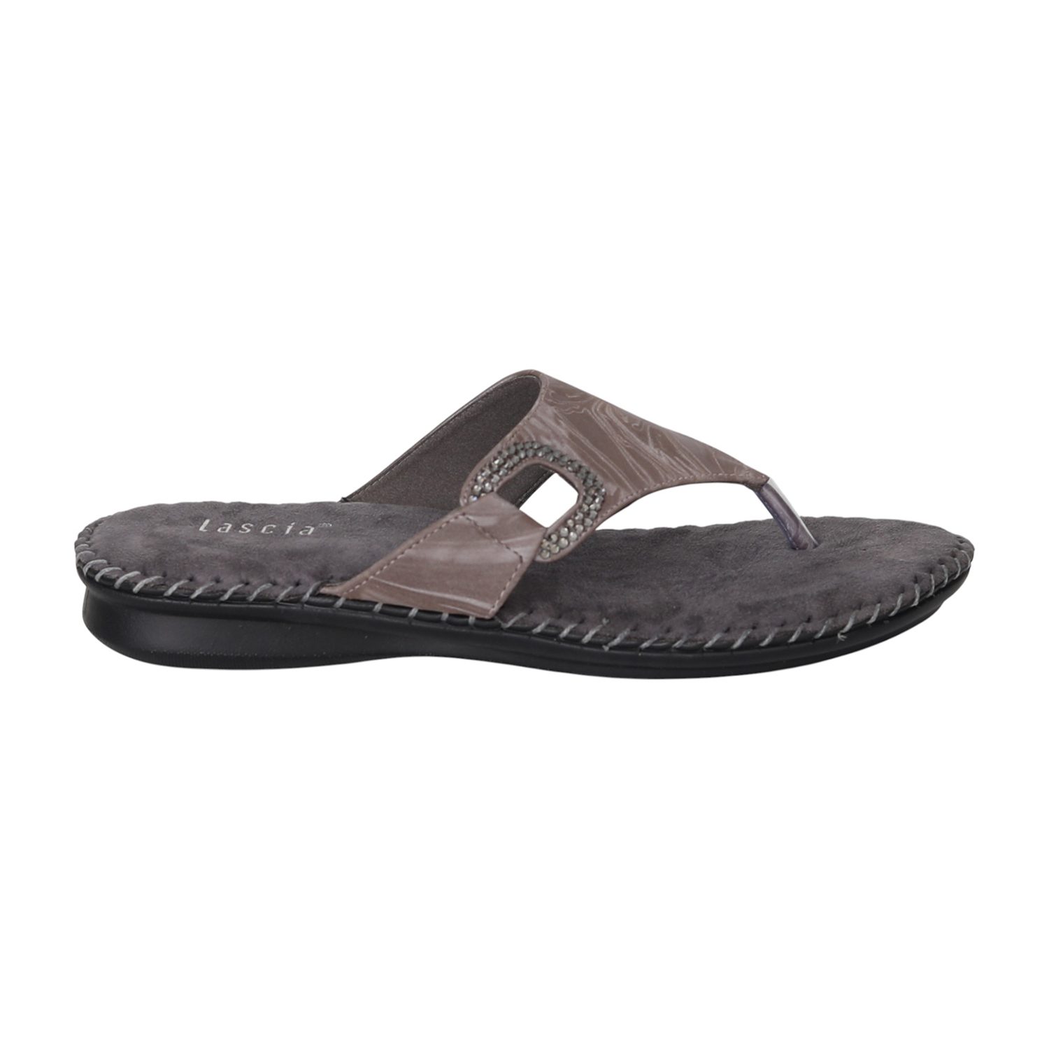 Women Grey Charm Comfort Flats