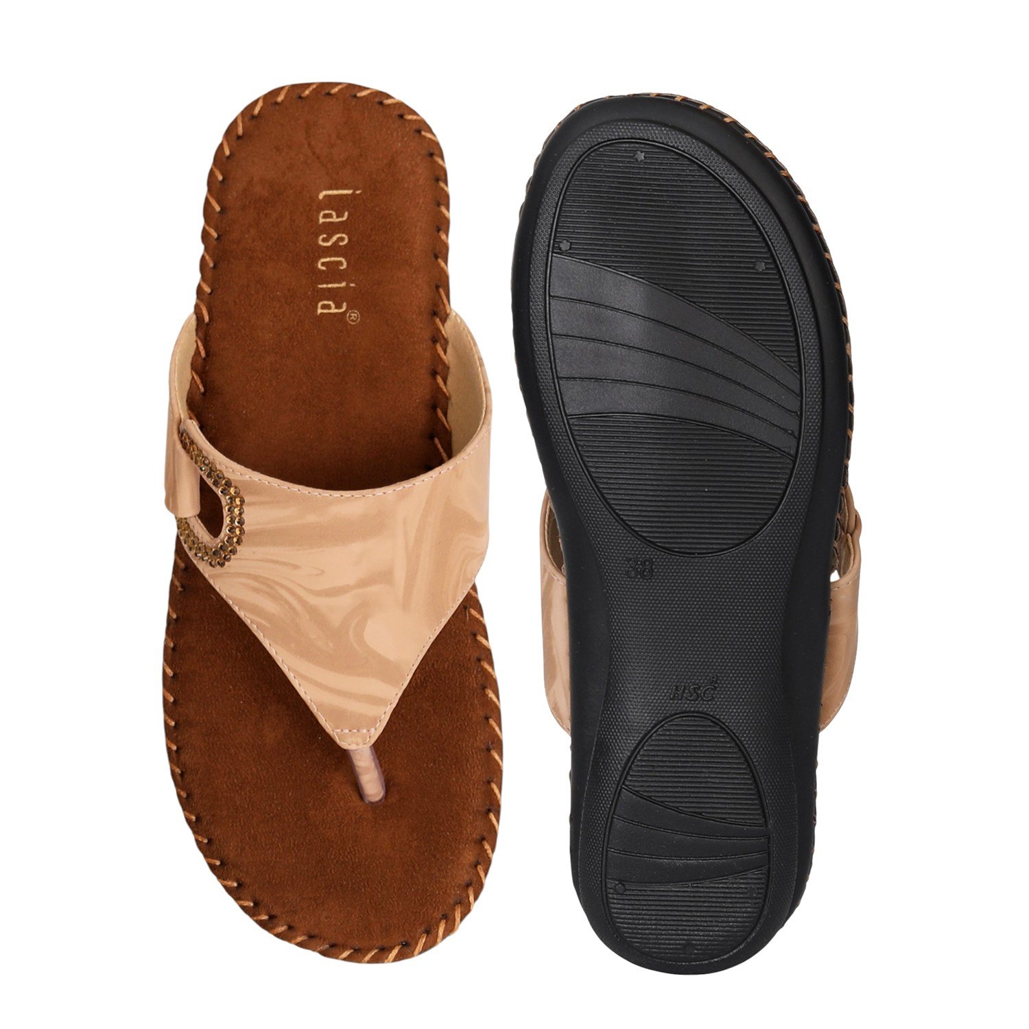Women Tan Charm Comfort Flats