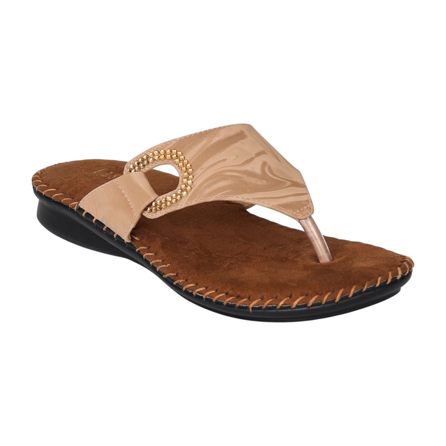 Women Tan Charm Comfort Flats