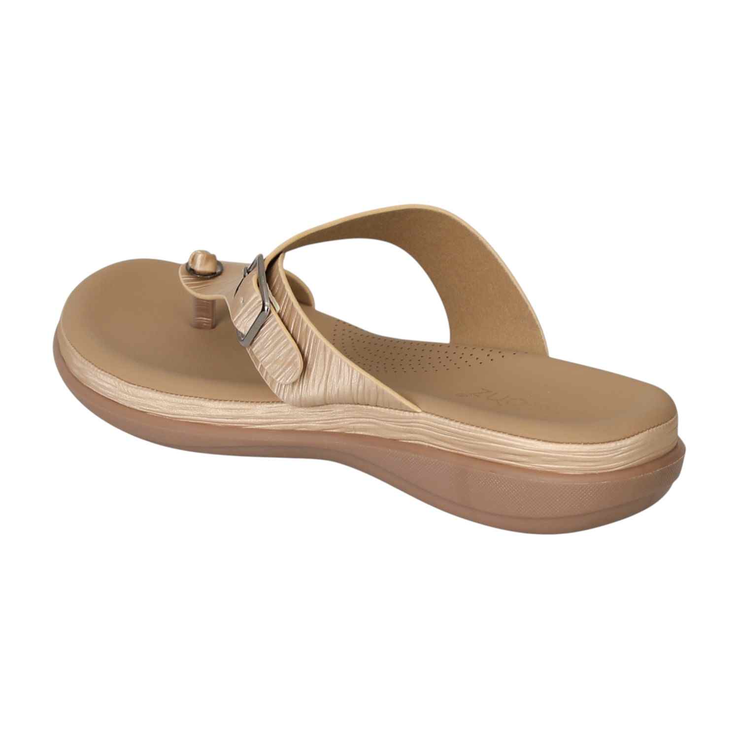 Women Golden Modern Buckle Sandals