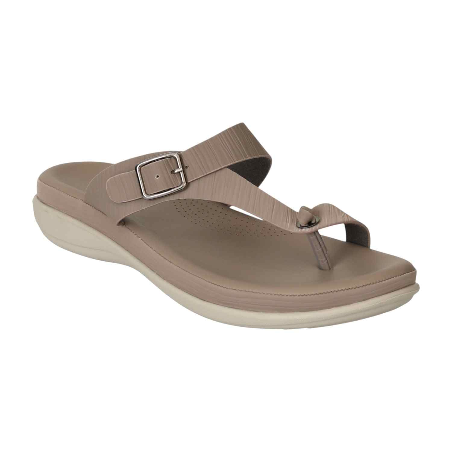 Women Grey Modern Buckle Sandals