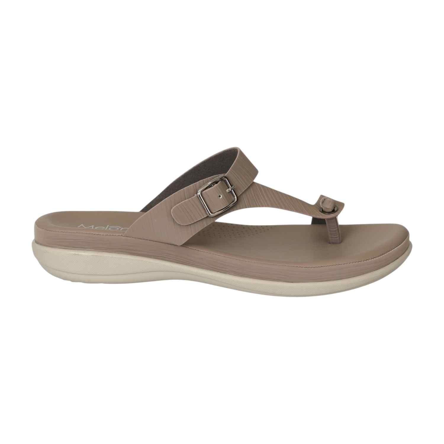 Women Grey Modern Buckle Sandals