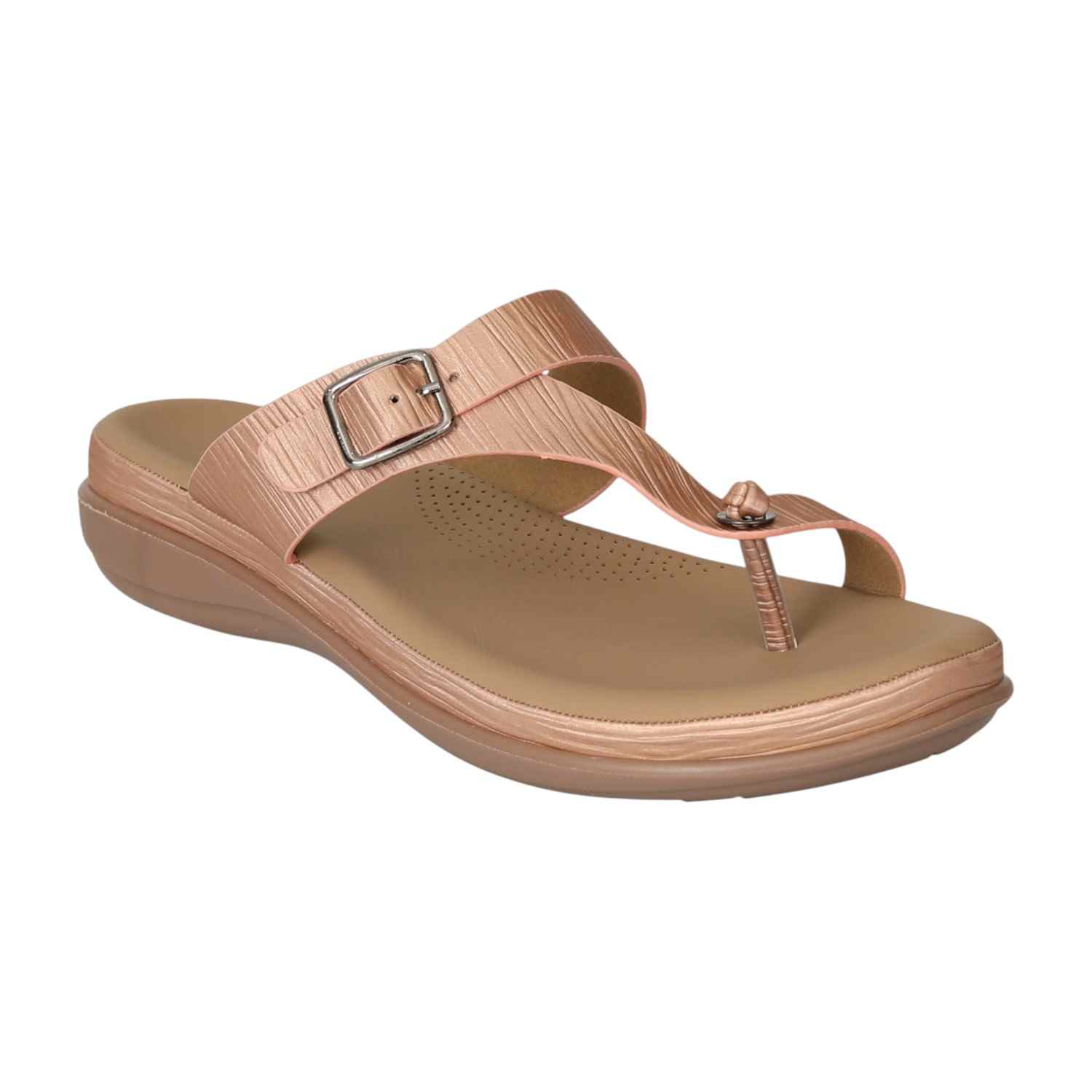 Women Rose gold Modern Buckle Sandals