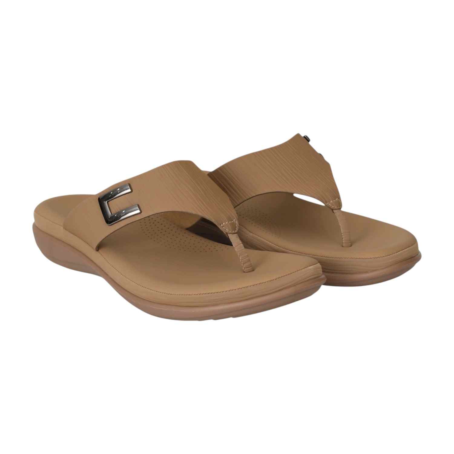 Women Brown Soft Step Toe-Rings