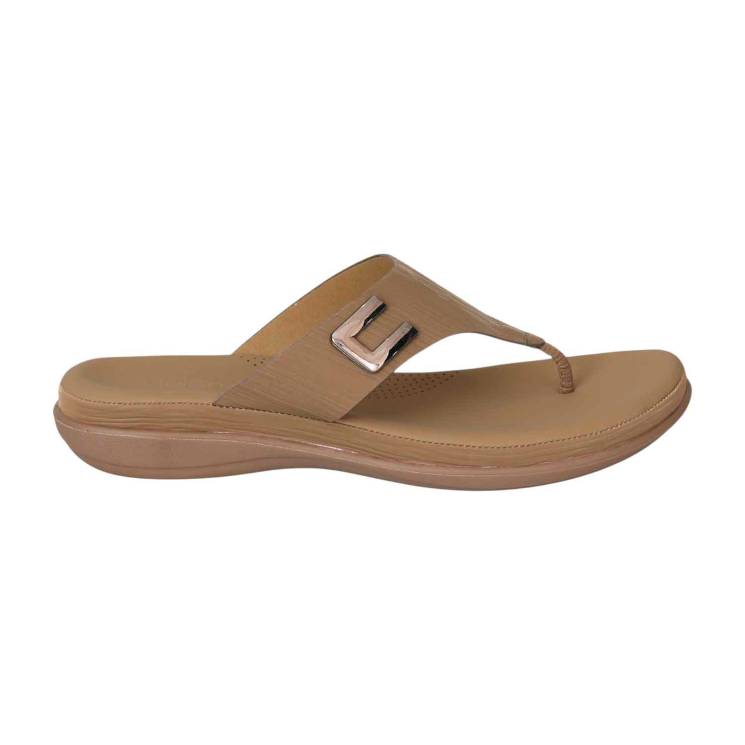 Women Brown Soft Step Toe-Rings